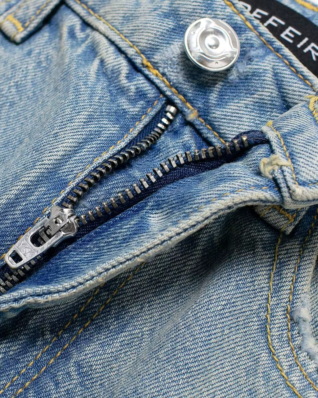 Losse Mid-Rise Jeans met Gescheurde Details voor Dames