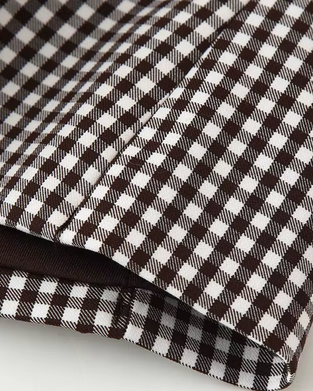 Patchwork Plaid Tanktop met Open Rug en Rits voor Dames