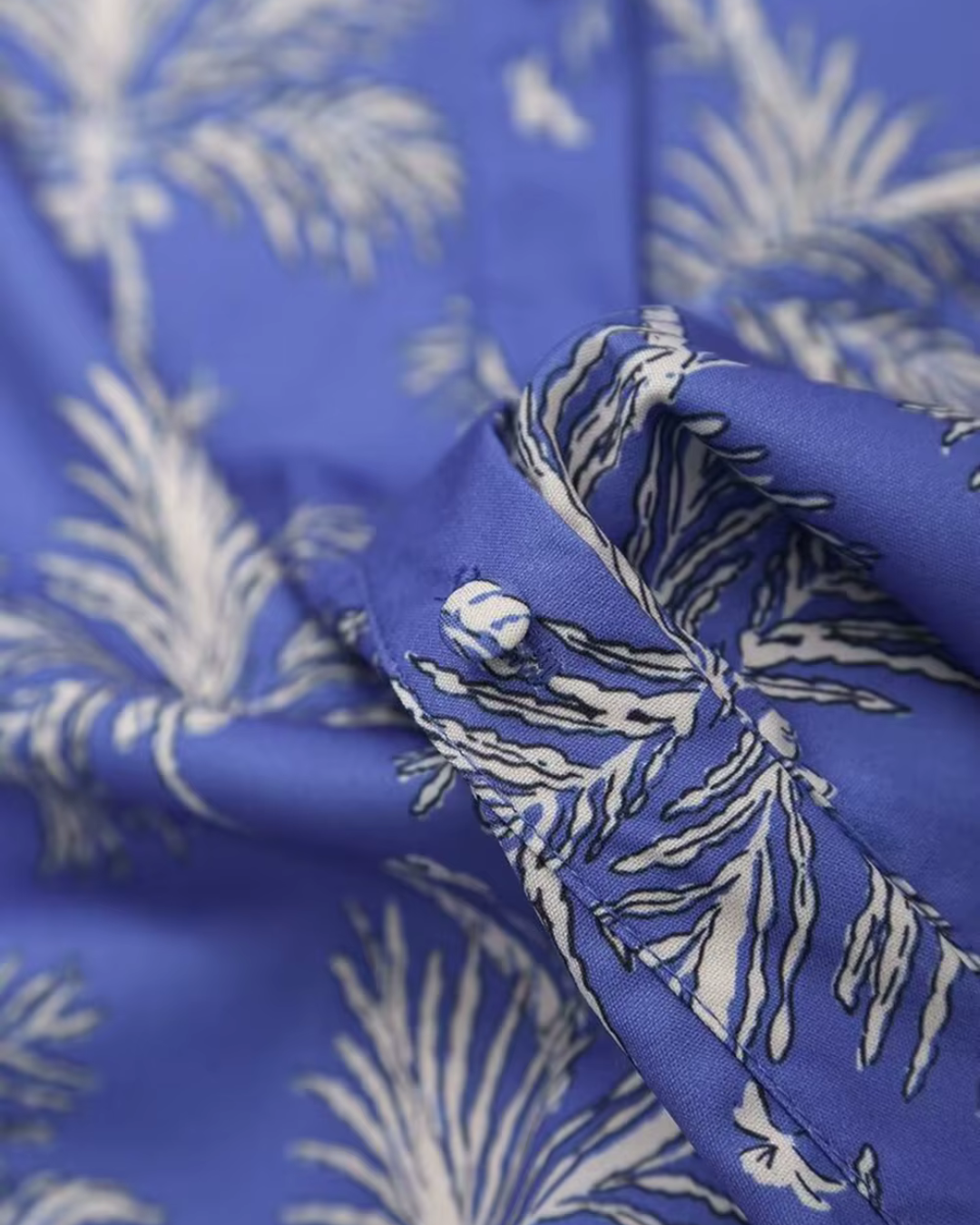 Elegante Luchtige Comfortabele Blauwe Bloemen Set voor Dames