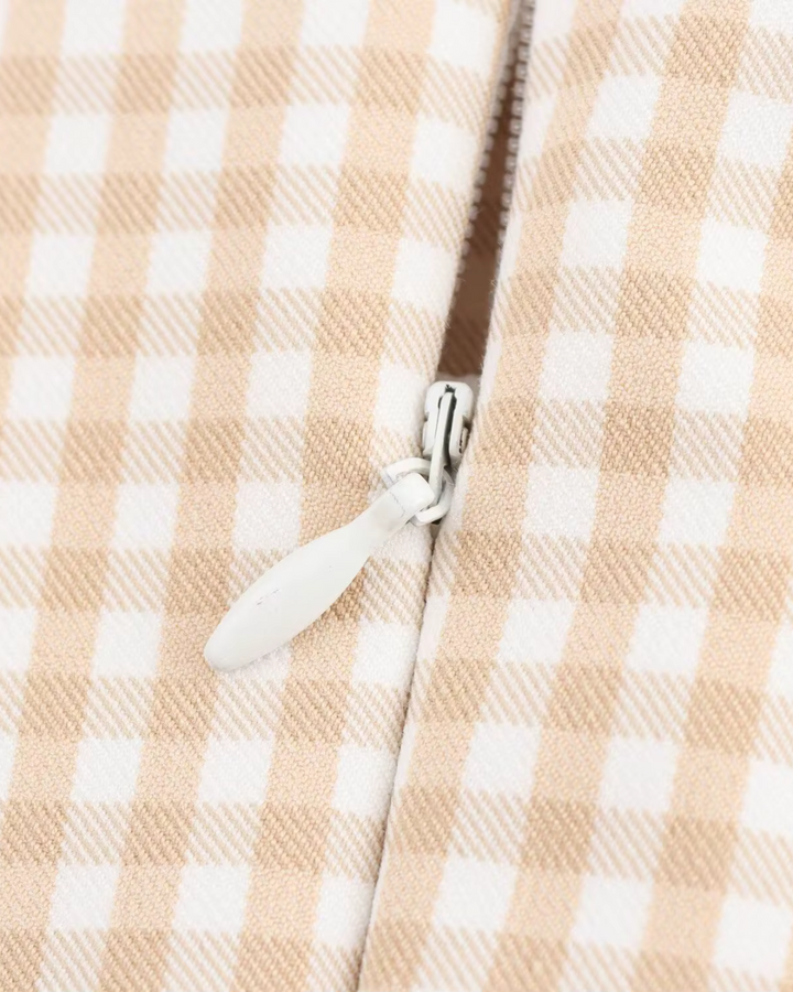 Mini Jurk met Strikband en Vierkante Kraag voor Dames