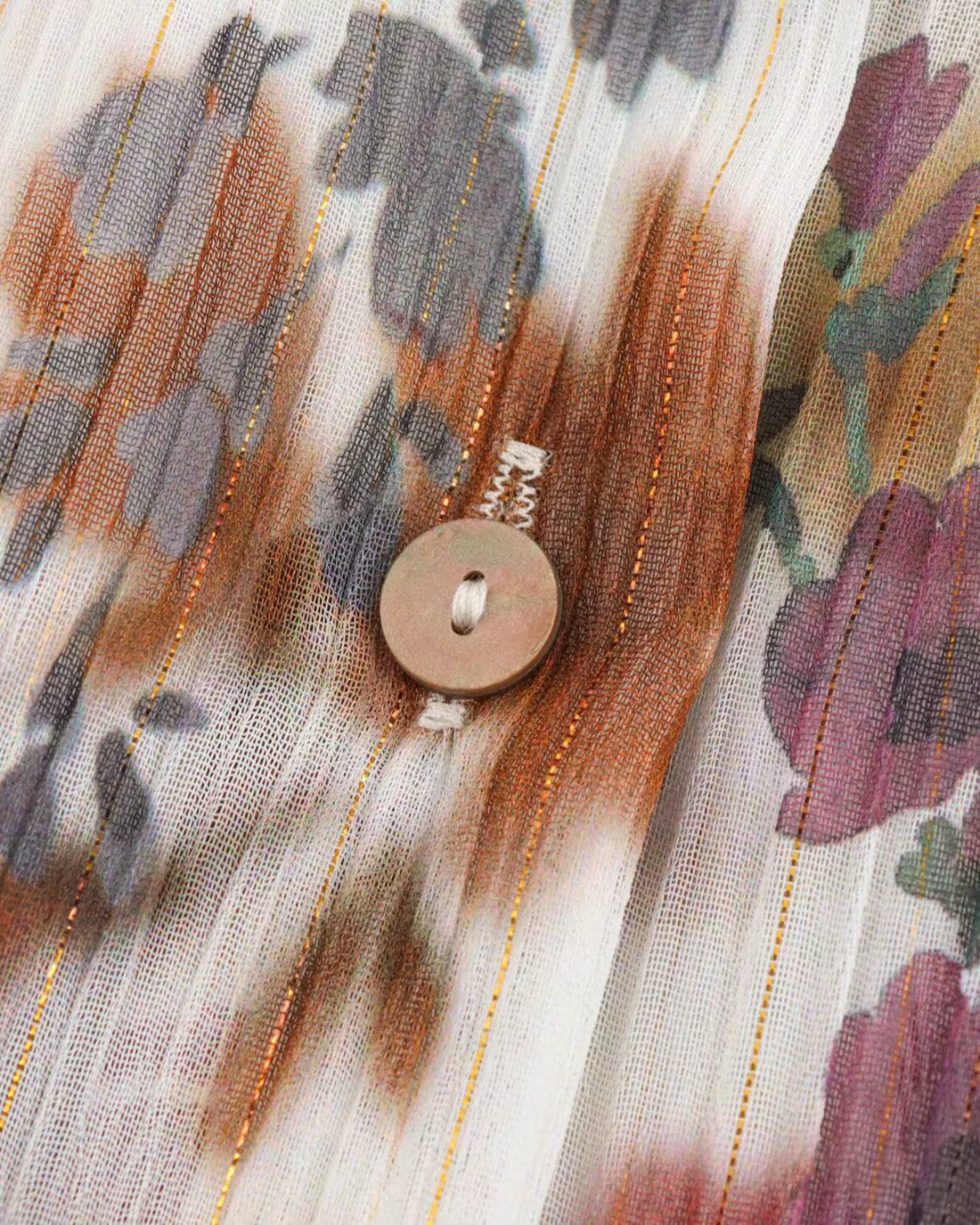 Vintage Bloemenprint Blouse met Flare Mouw voor Dames