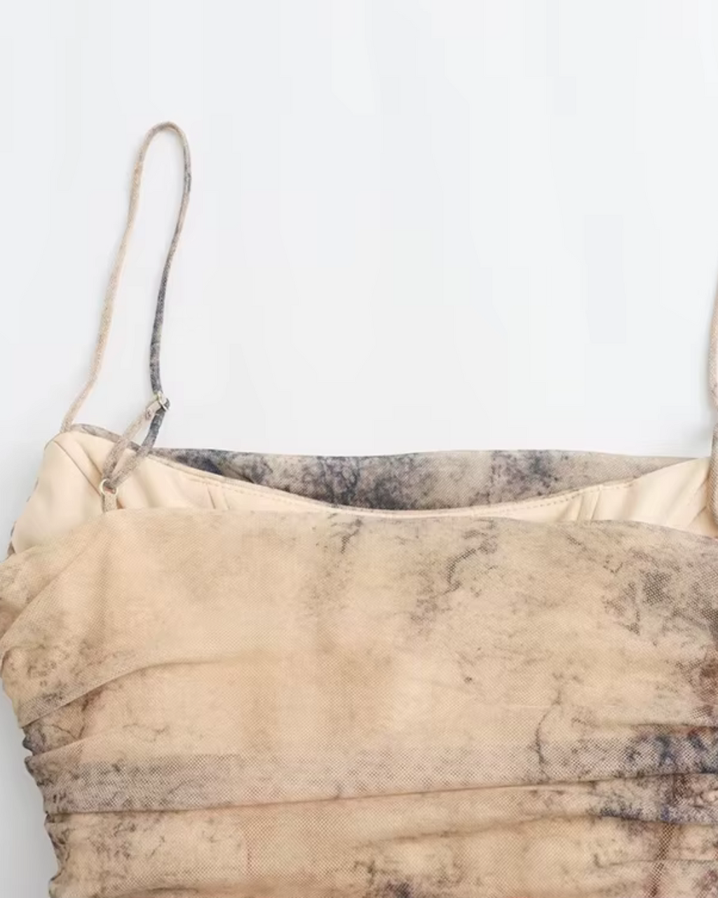 Elegante Tule Halter Midi Dress Met Kleurverloop Voor Dames