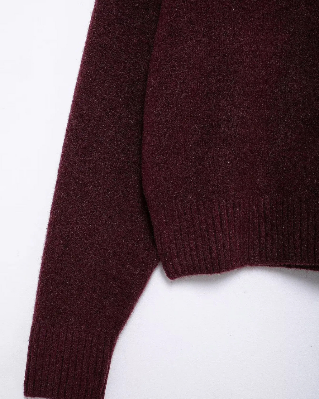 Vintage Bordeaux Gebreide Trui met Lange Mouwen voor Dames