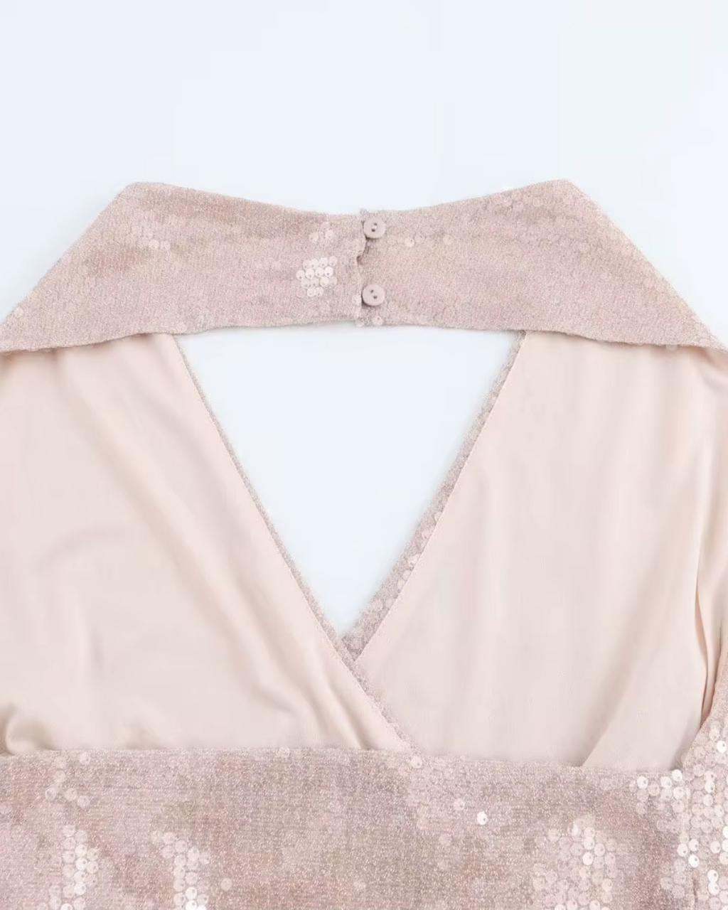 Hangende Halskraag met Open Rug Midi Jurk met Pailletten voor Dames