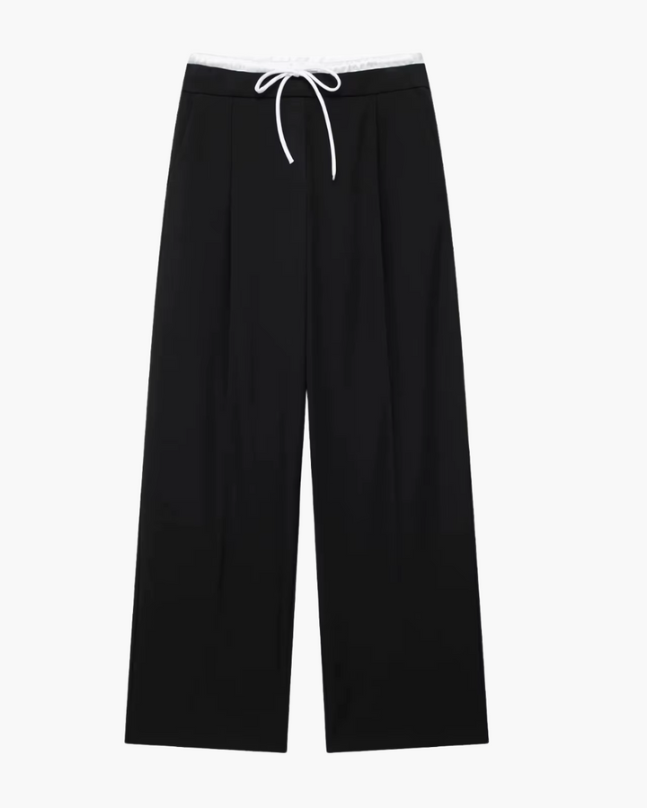 Vintage Rechte Broek met Trekkoord voor Dames
