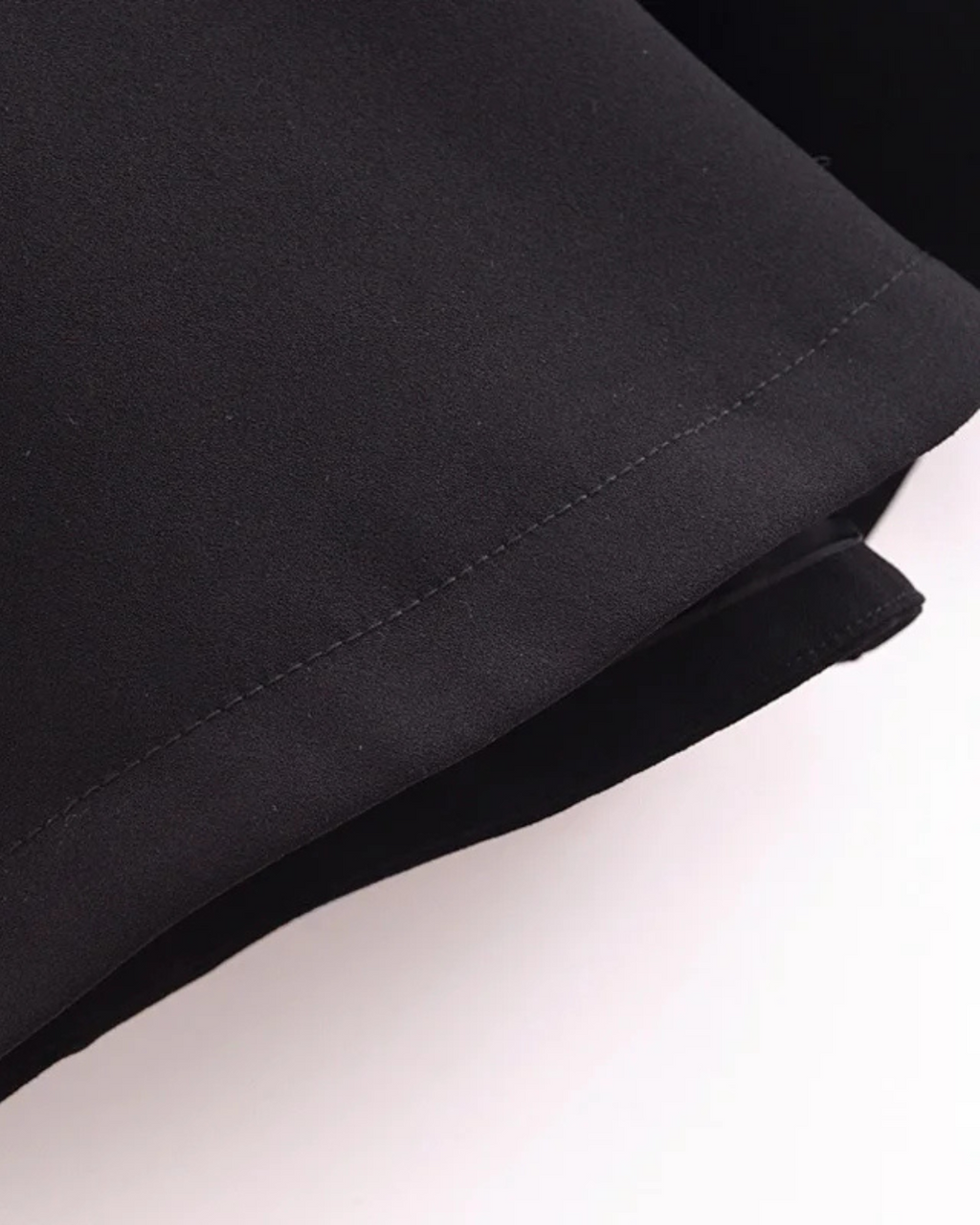 Zwarte Oversized Cropped Cape Jas voor Dames