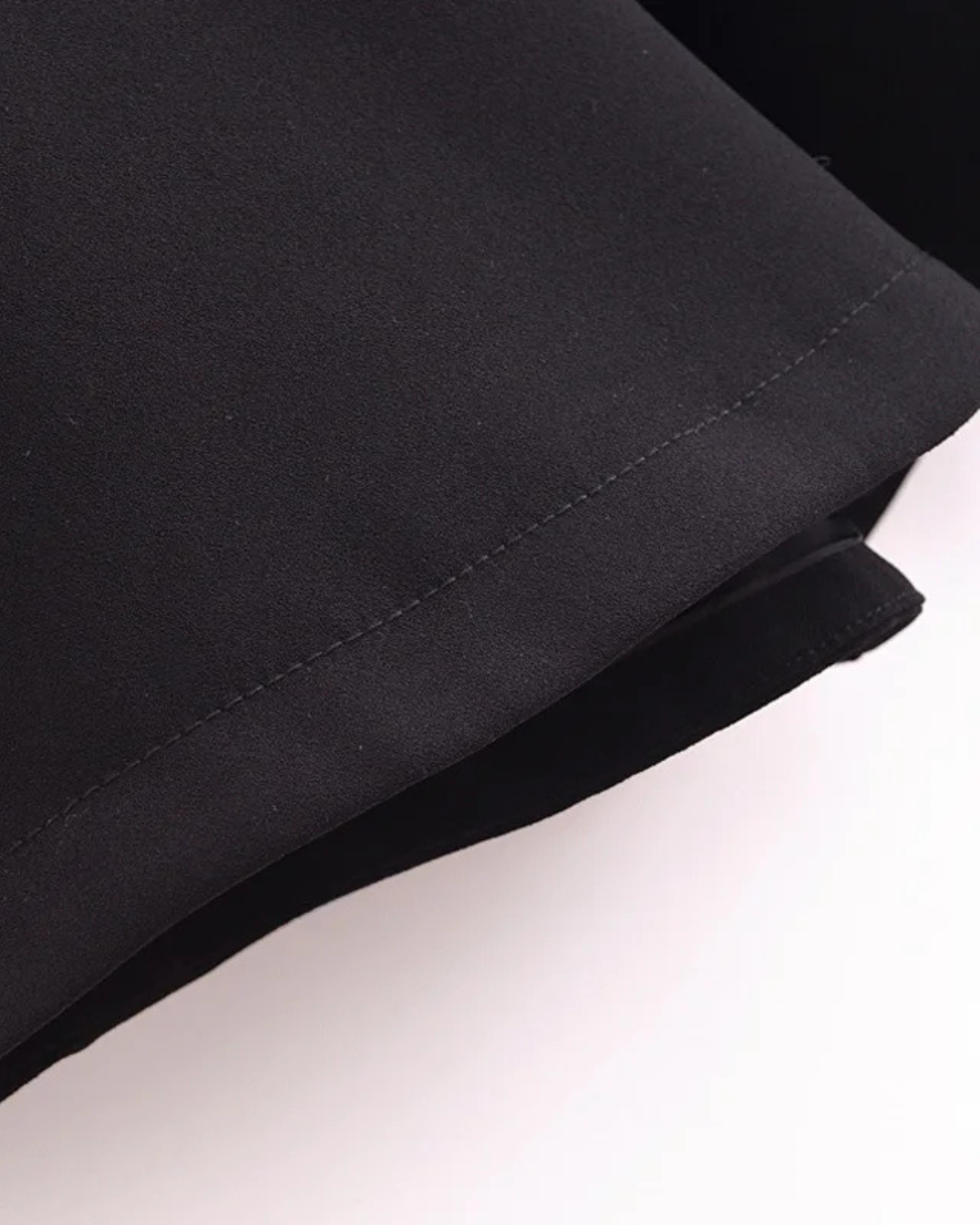 Zwarte Oversized Cropped Cape Jas voor Dames