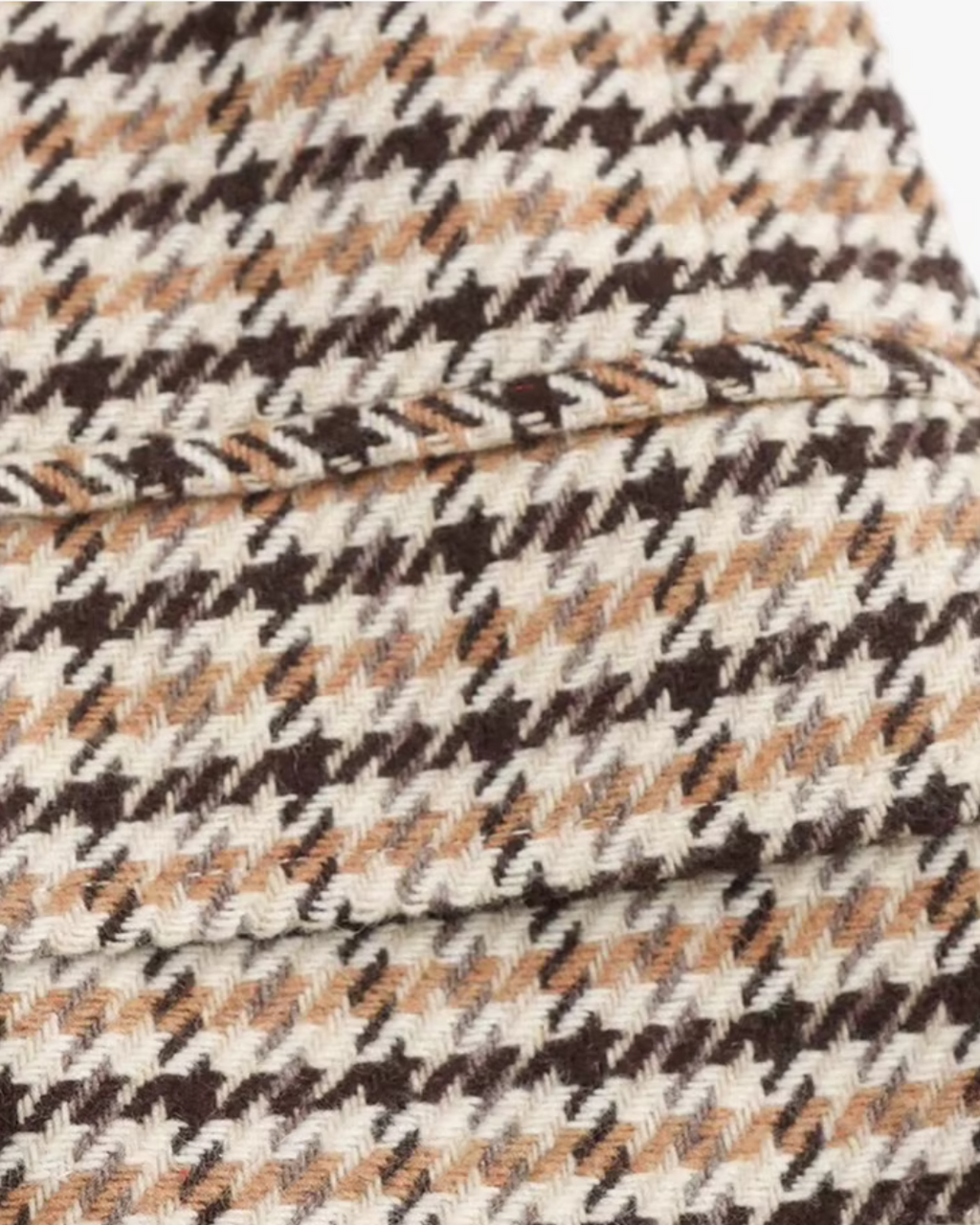 Geruite Wollen Elegante Lange Jas voor Dames