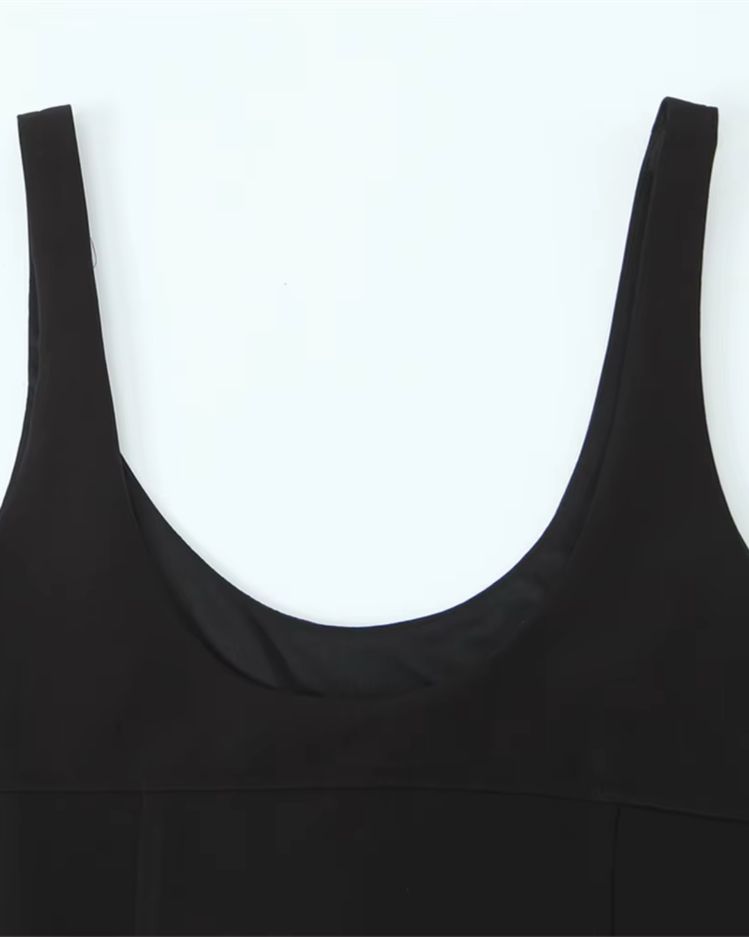 Zwarte Slim Fit Korte Tanktop met Strik Detail voor Dames