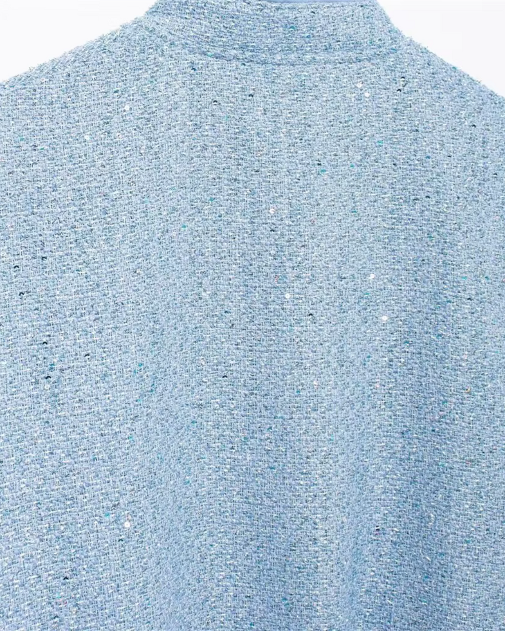 Wollen Damesjas met Lovertjes en Zakdecoratie