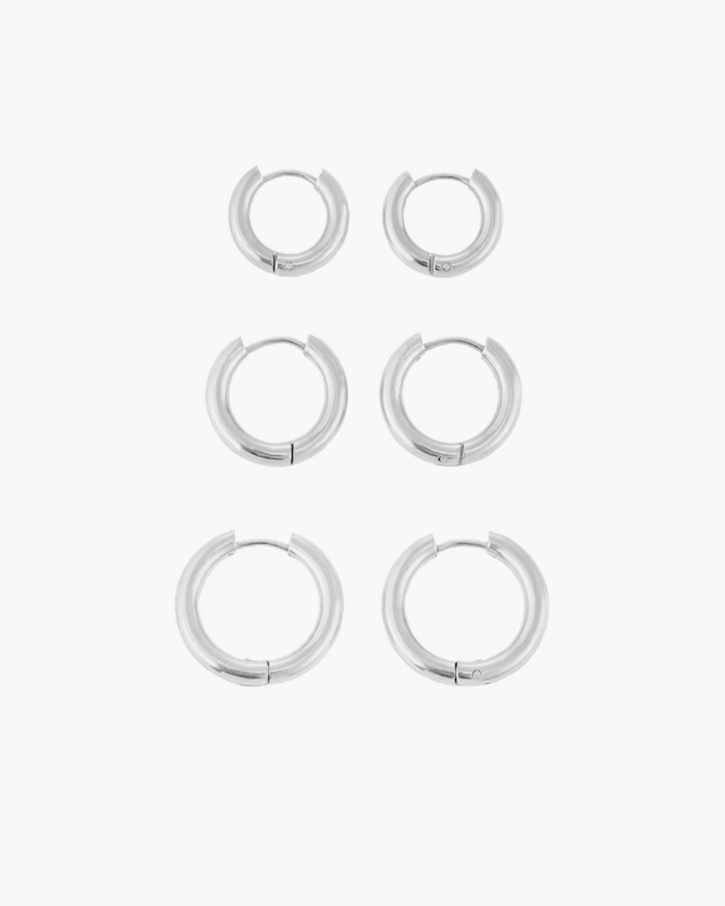 Minimalistische Ronde RVS Statement Oorbellen voor Dames