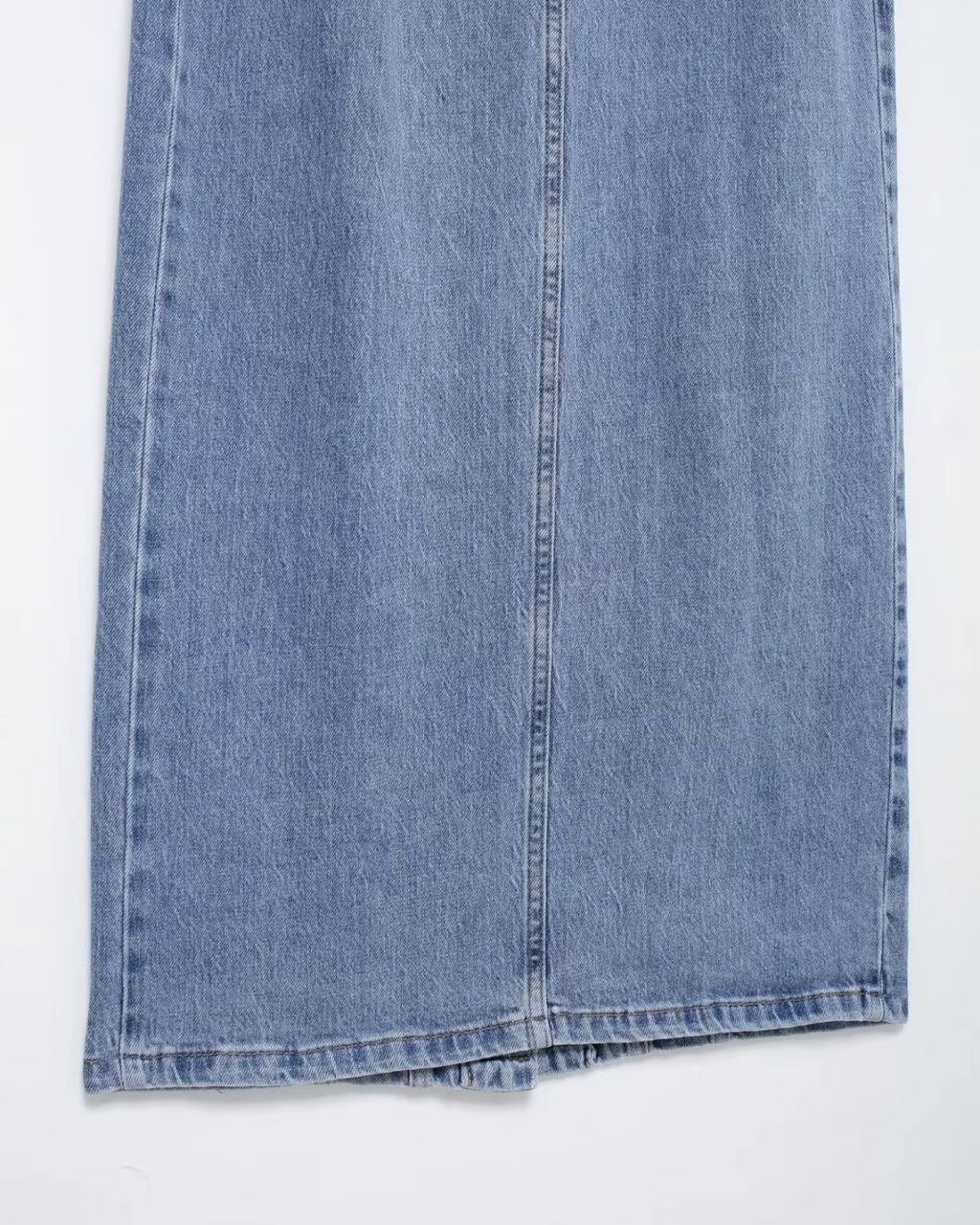 Denim Mouwloze Lange Jurk met Knoopsluiting voor Dames