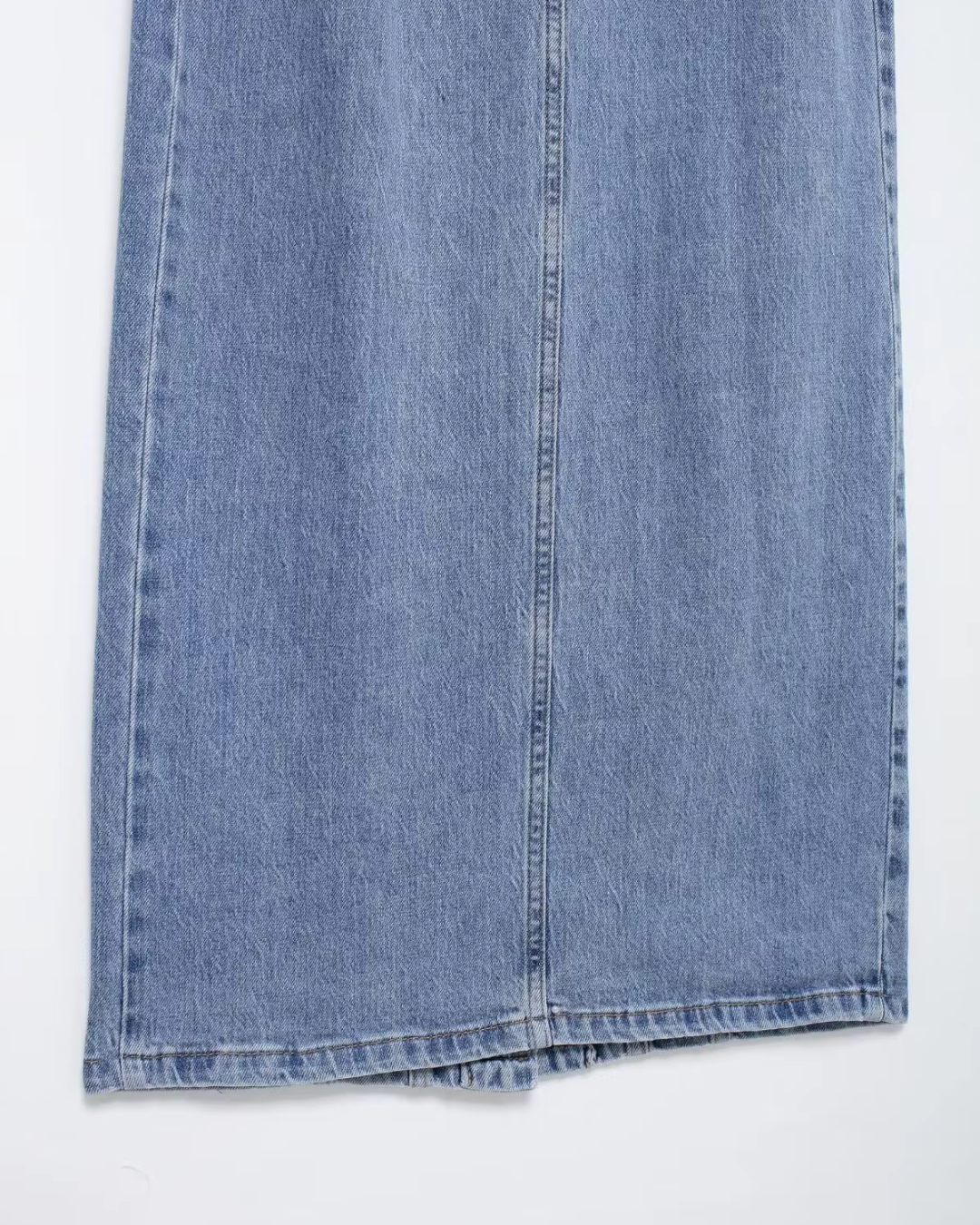 Denim Mouwloze Lange Jurk met Knoopsluiting voor Dames