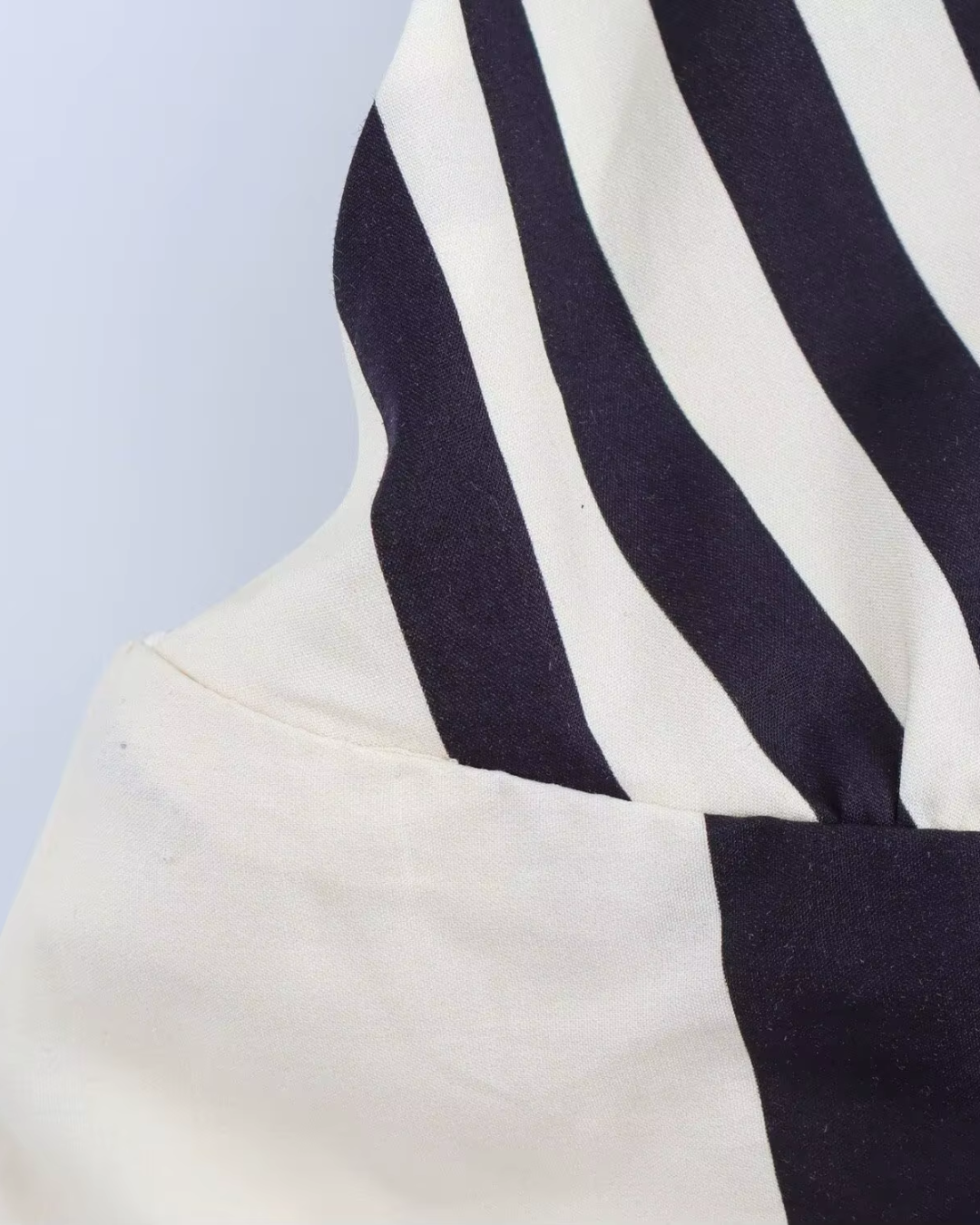 Lange Gestreepte Zomerjurk met V Hals en Rits voor Dames