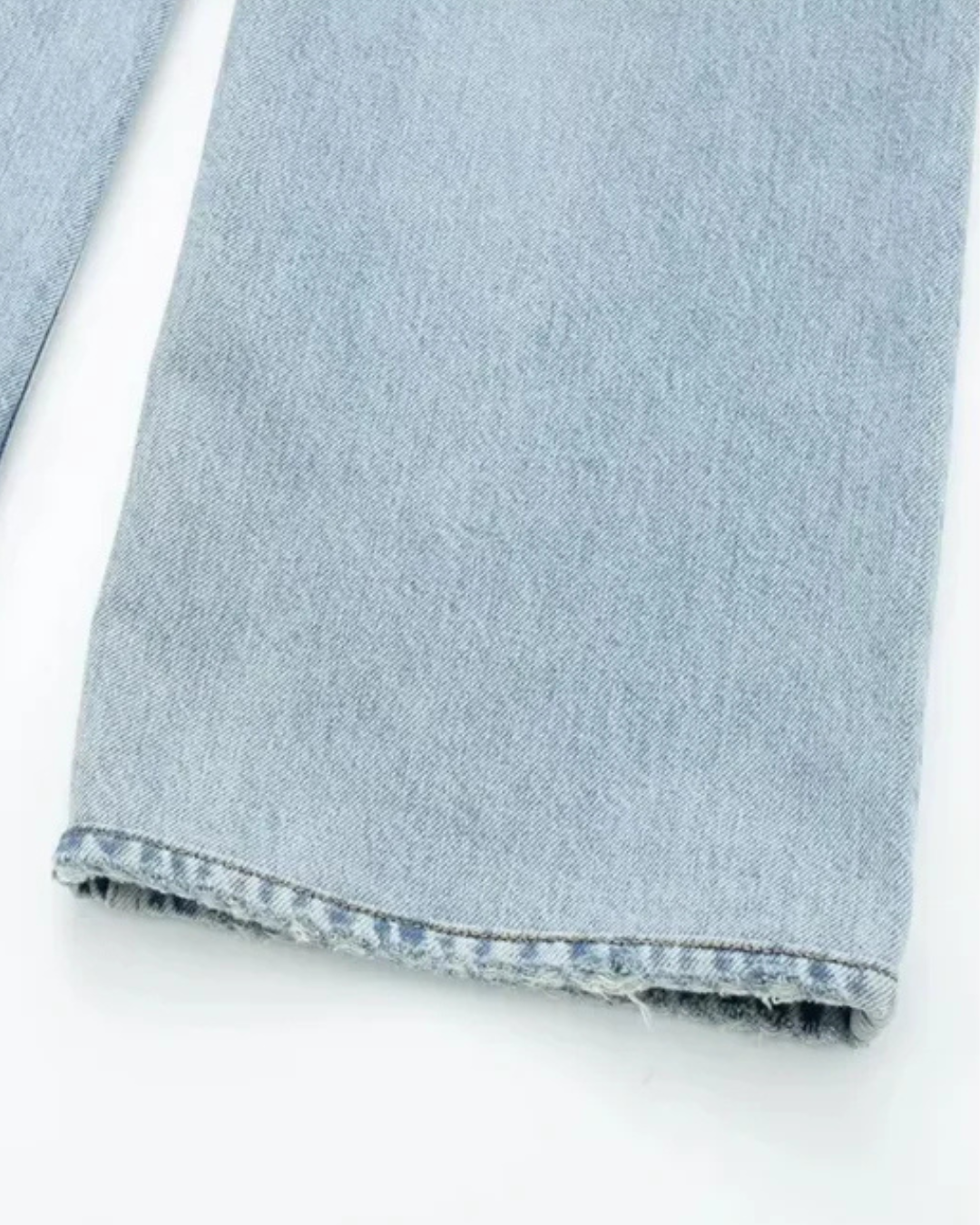 Licht Blauwe Spijkerbroek met Rechte Pasvorm voor Dames