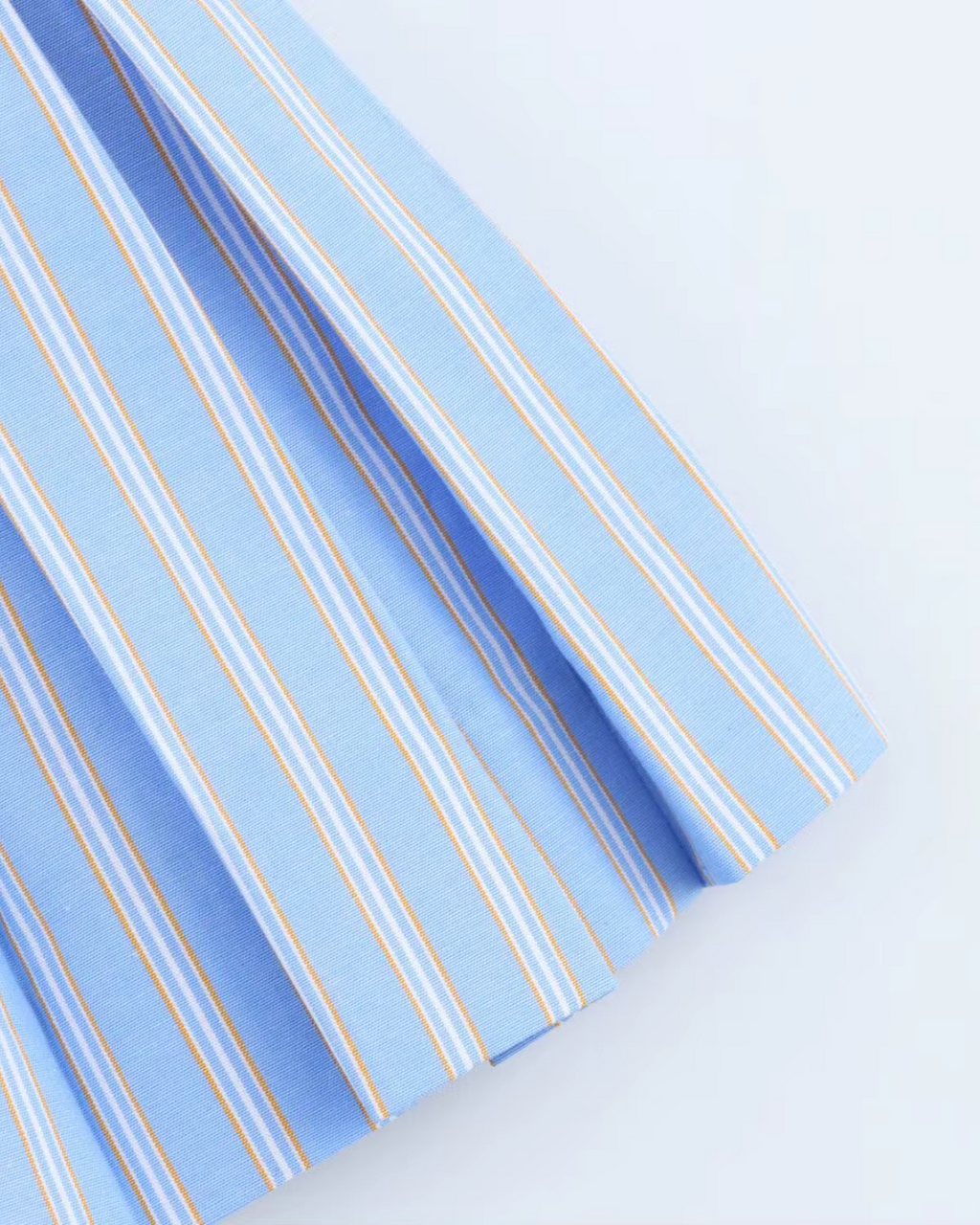 Elegante Geplooide Mini Jurk met Strepen en Sling voor Dames