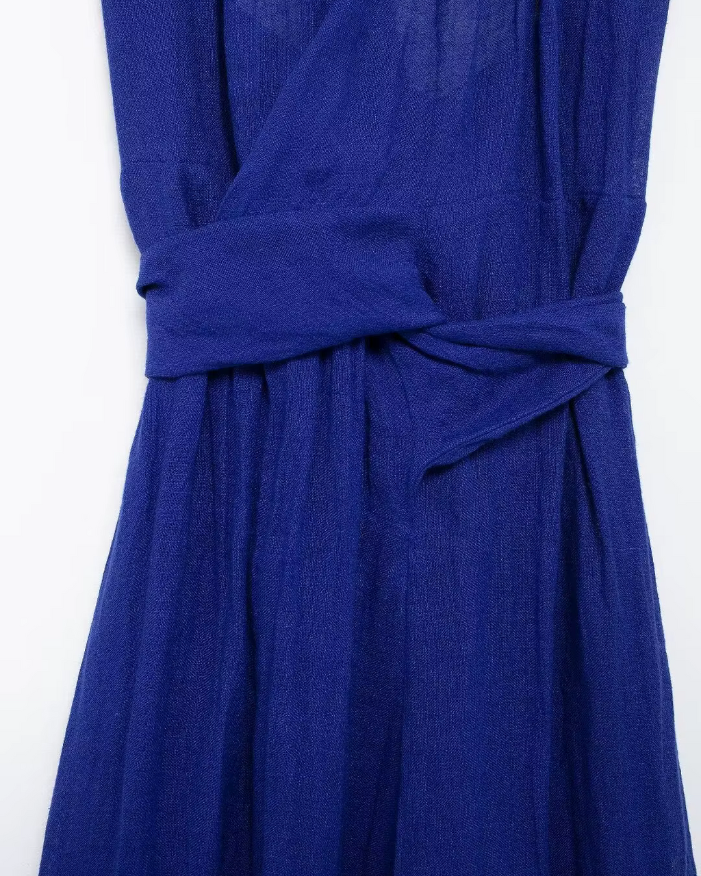 Blauwe Halter Lange Maxi Jurk met Open Rug voor Dames
