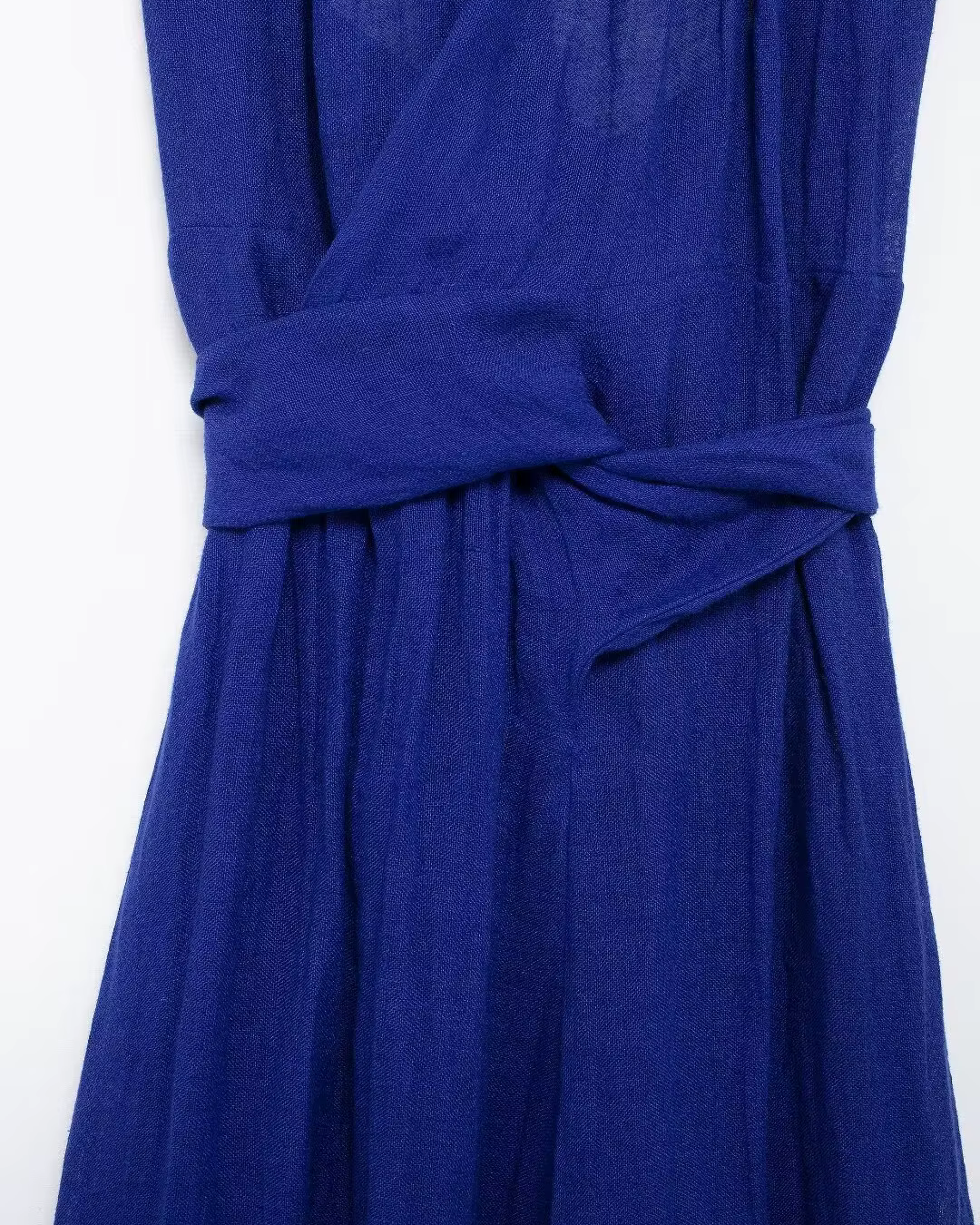Blauwe Halter Lange Maxi Jurk met Open Rug voor Dames