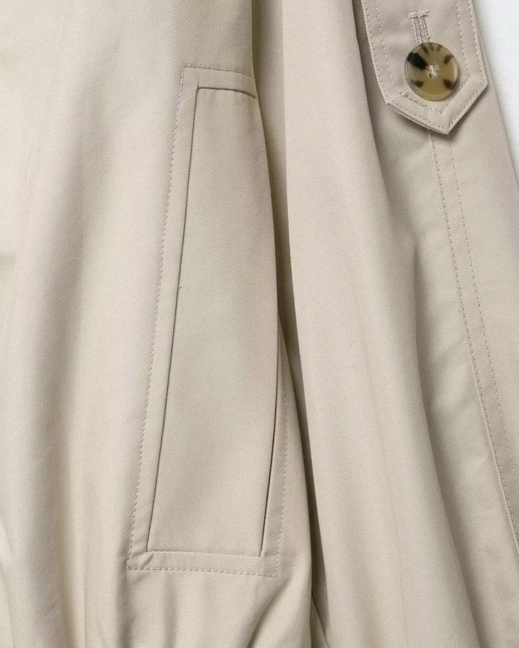 Korte Herfst Trenchcoat met Bontkraag voor Dames