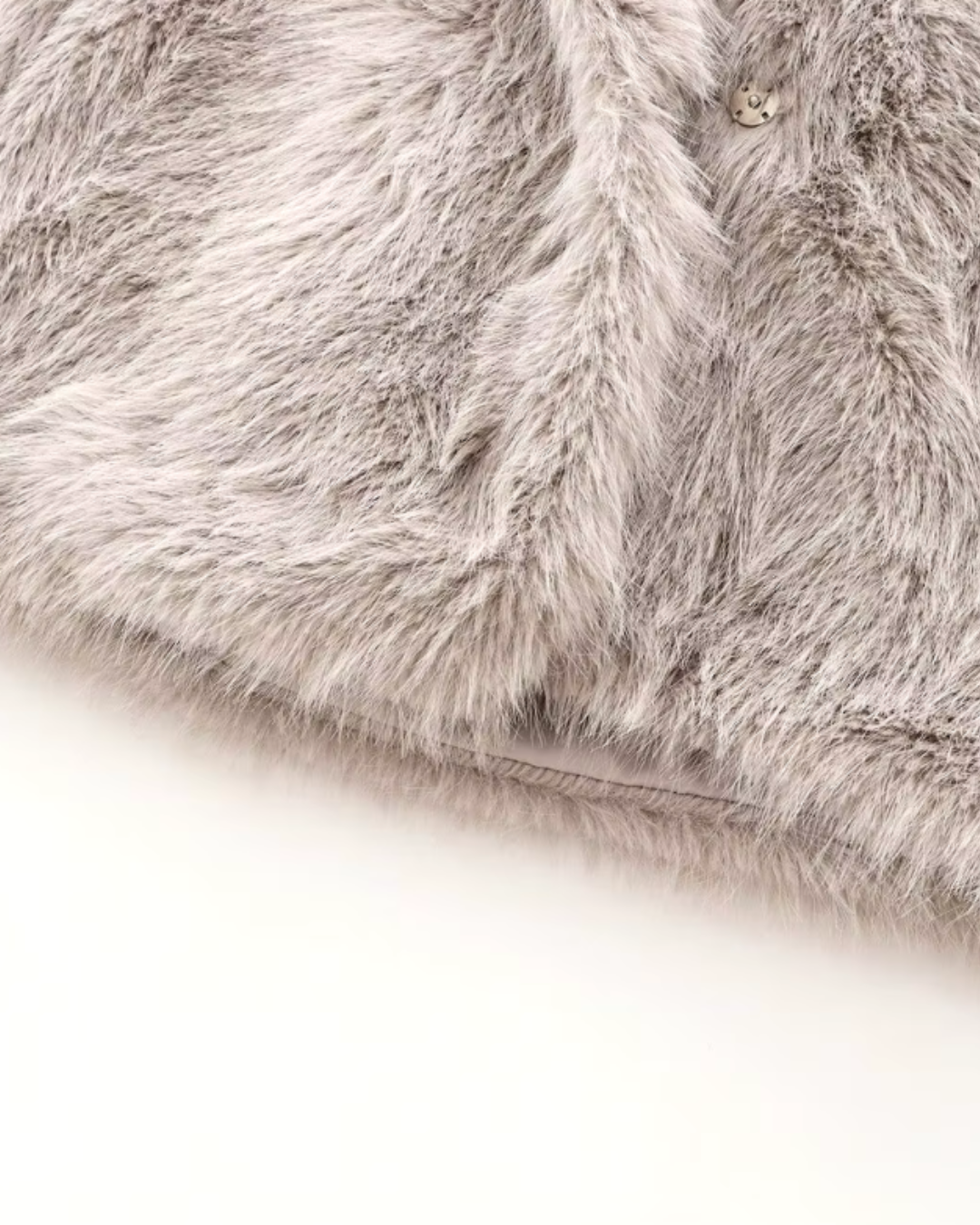 Oversized Warme Diervriendelijke Bonten Jas voor Dames