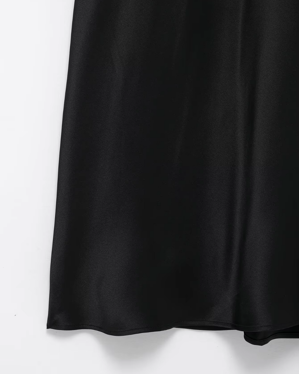 Zwarte Satijnen Zomer Jurk voor Dames