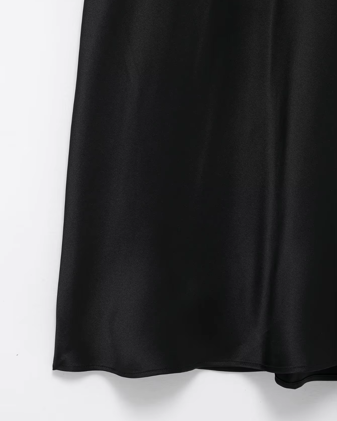 Zwarte Satijnen Zomer Jurk voor Dames