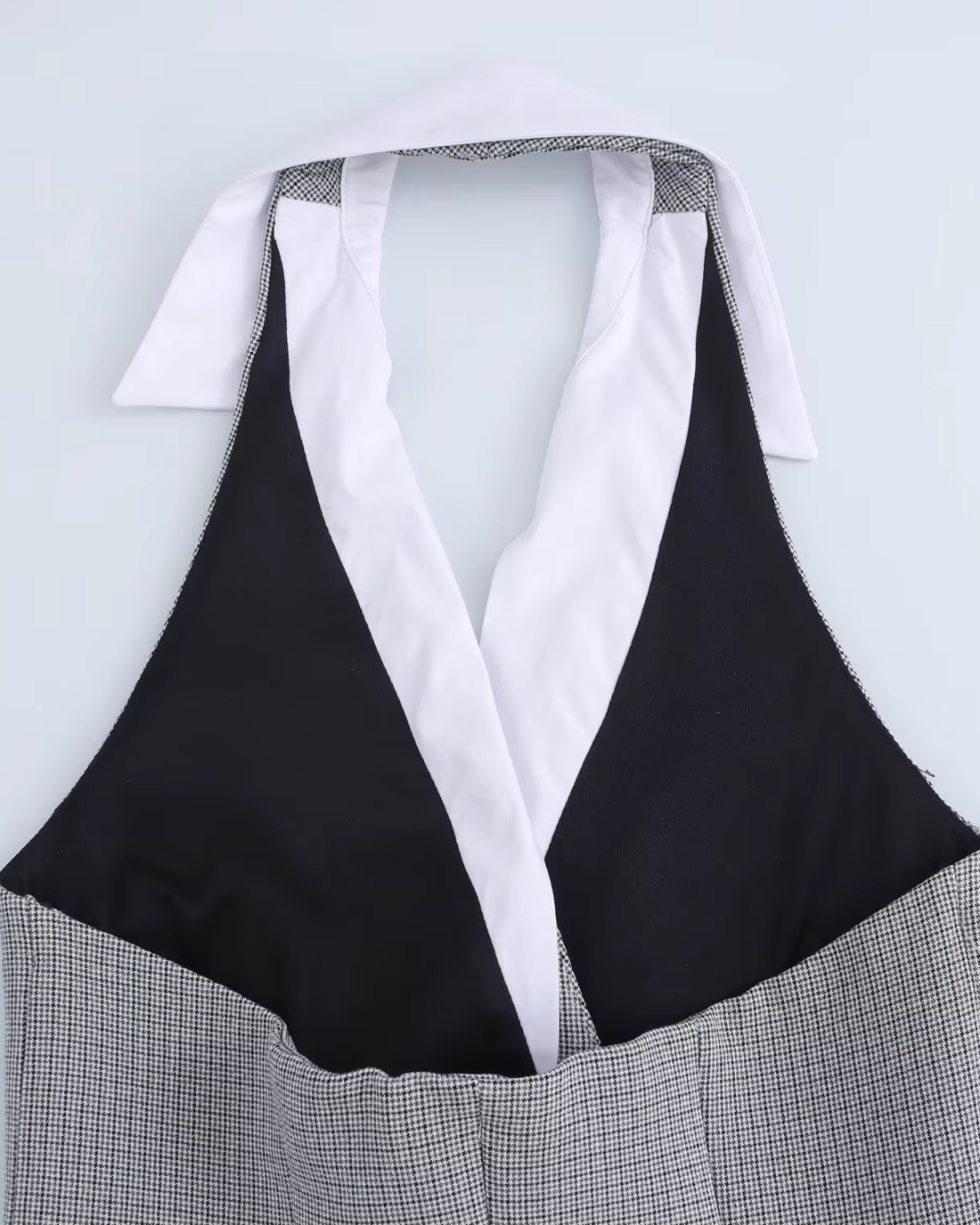 Grijze Mouwloze Mini Jurk voor Dames