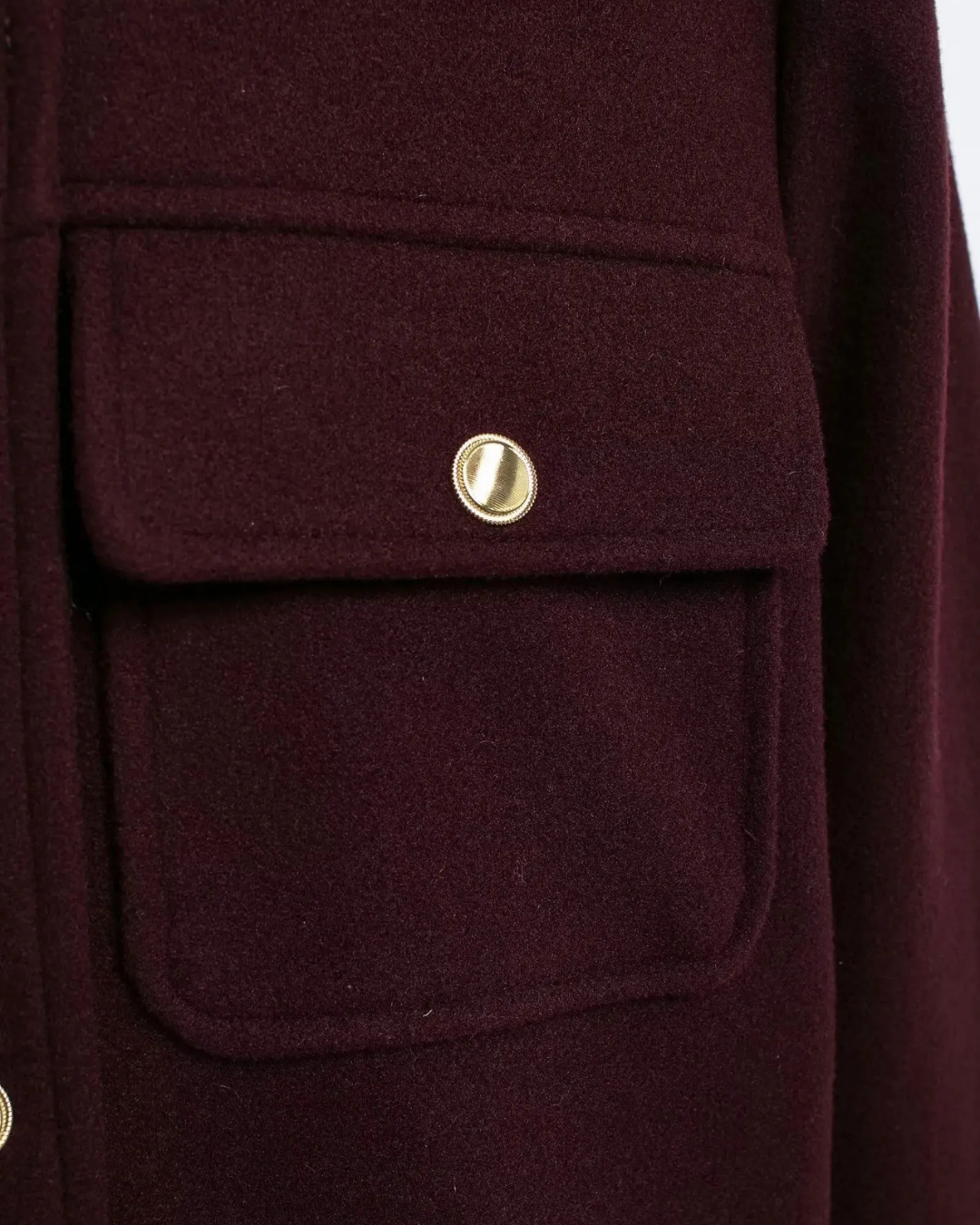 Bordeaux Rode Streetstyle Jas met Revers en Zakken voor Dames