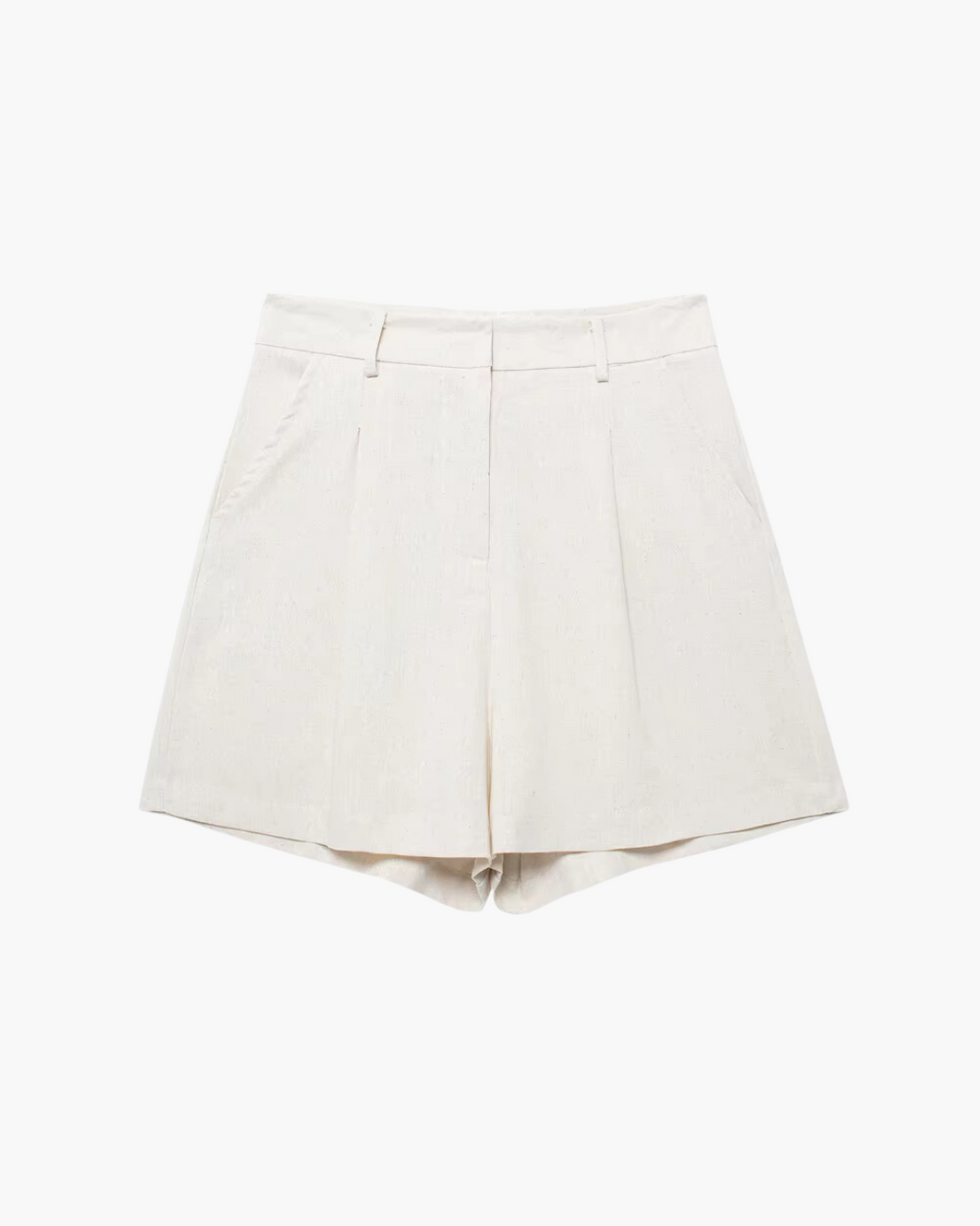 Chique Stijlvolle Witte Gilet en Hoge Taille Bermuda Broek Set voor Dames