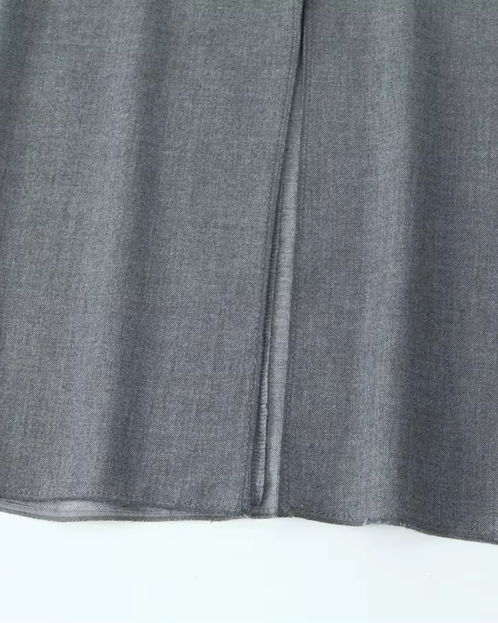 Vintage Grijze Mouwloze Jurk met Split en O-Hals Voor Dames