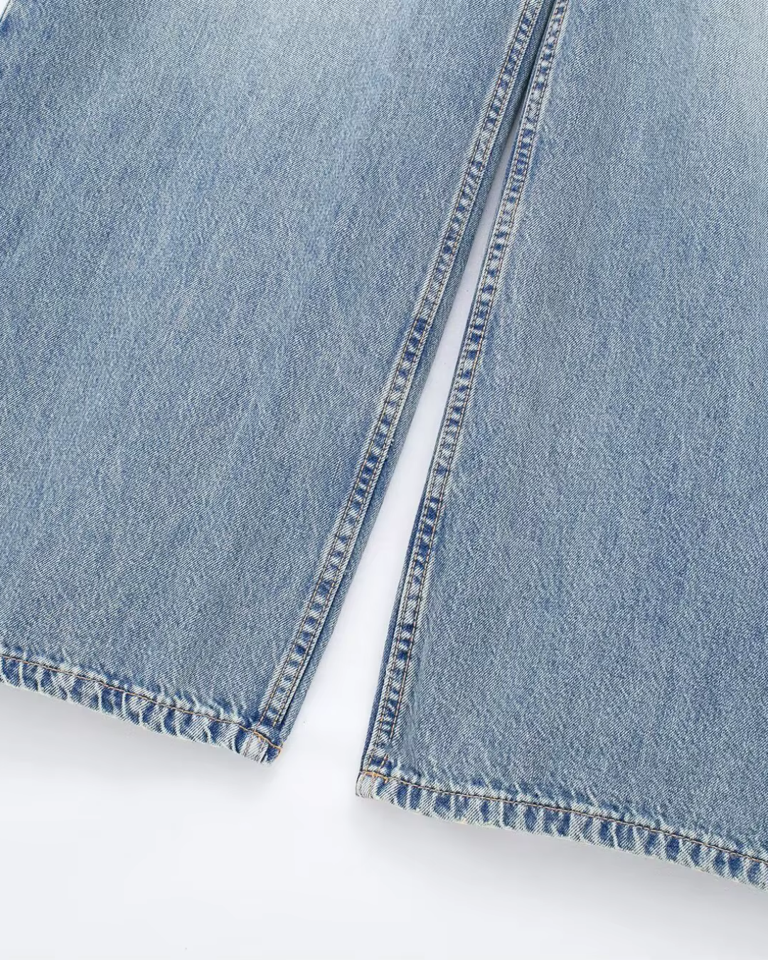 Vintage Denim Jumpsuit met Lange Mouwen en Knopen voor Dames