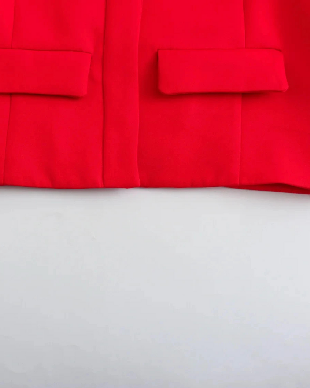 Vintage Cropped Jas met Reverskraag en Klepzakken voor Dames