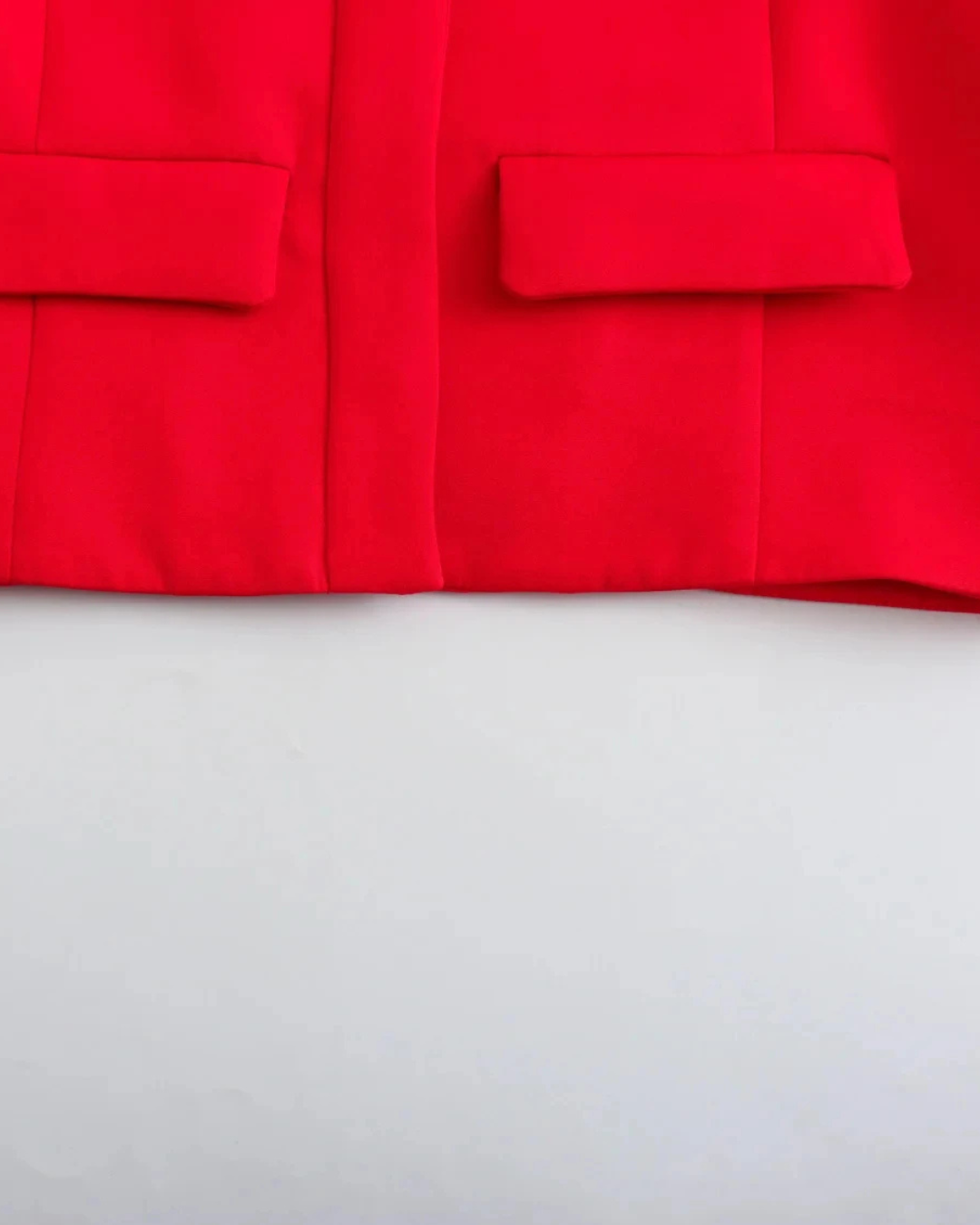 Vintage Cropped Jas met Reverskraag en Klepzakken voor Dames