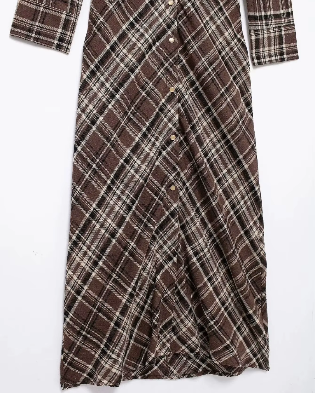 Klassieke Elegante Geruite Midi Jurk voor Dames