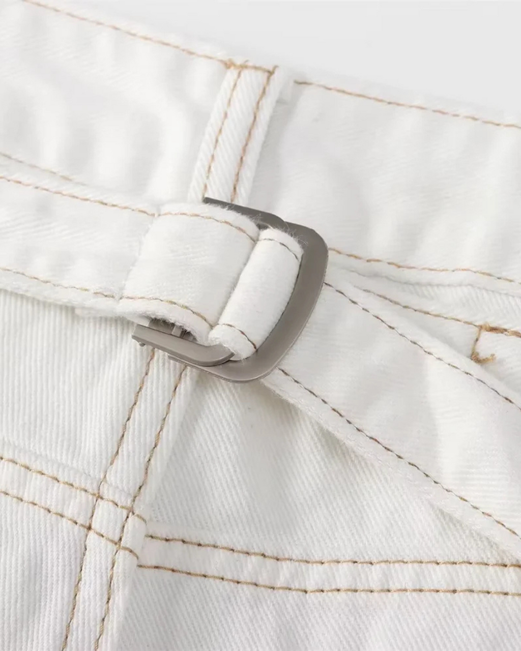 Witte Spijkerbroek met Rechte Pasvorm