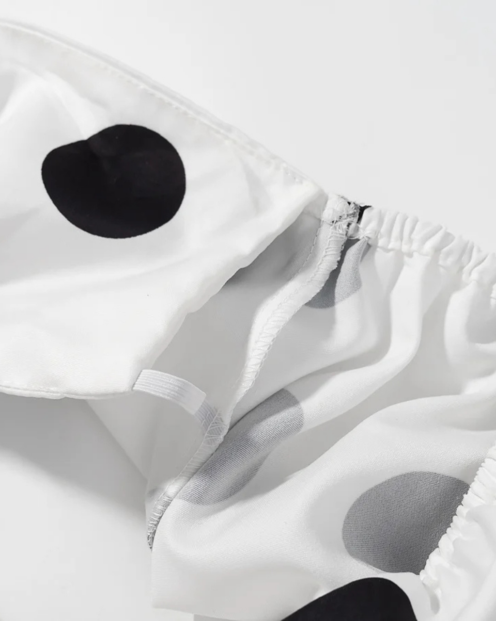 Tweedelige Set met Strapless Polkadot Top en Broek voor Dames