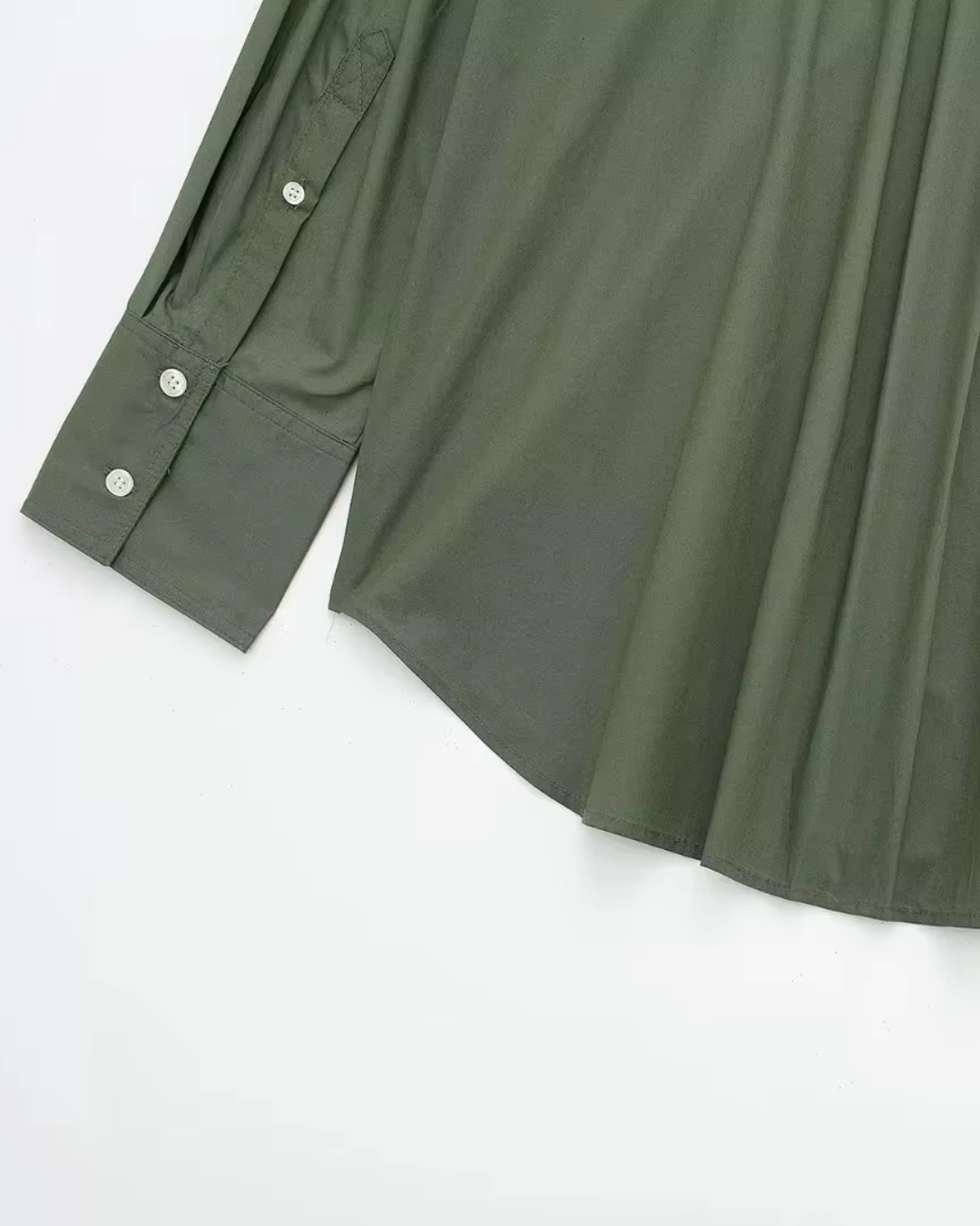 Camouflage Groene Poplin Blouse voor Dames