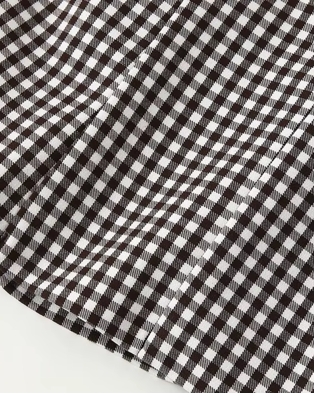 Patchwork Plaid Tanktop met Open Rug en Rits voor Dames