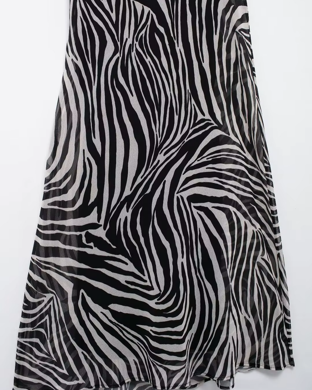 Vintage Cami Jurk met Bloemen en Zebra Print voor Dames