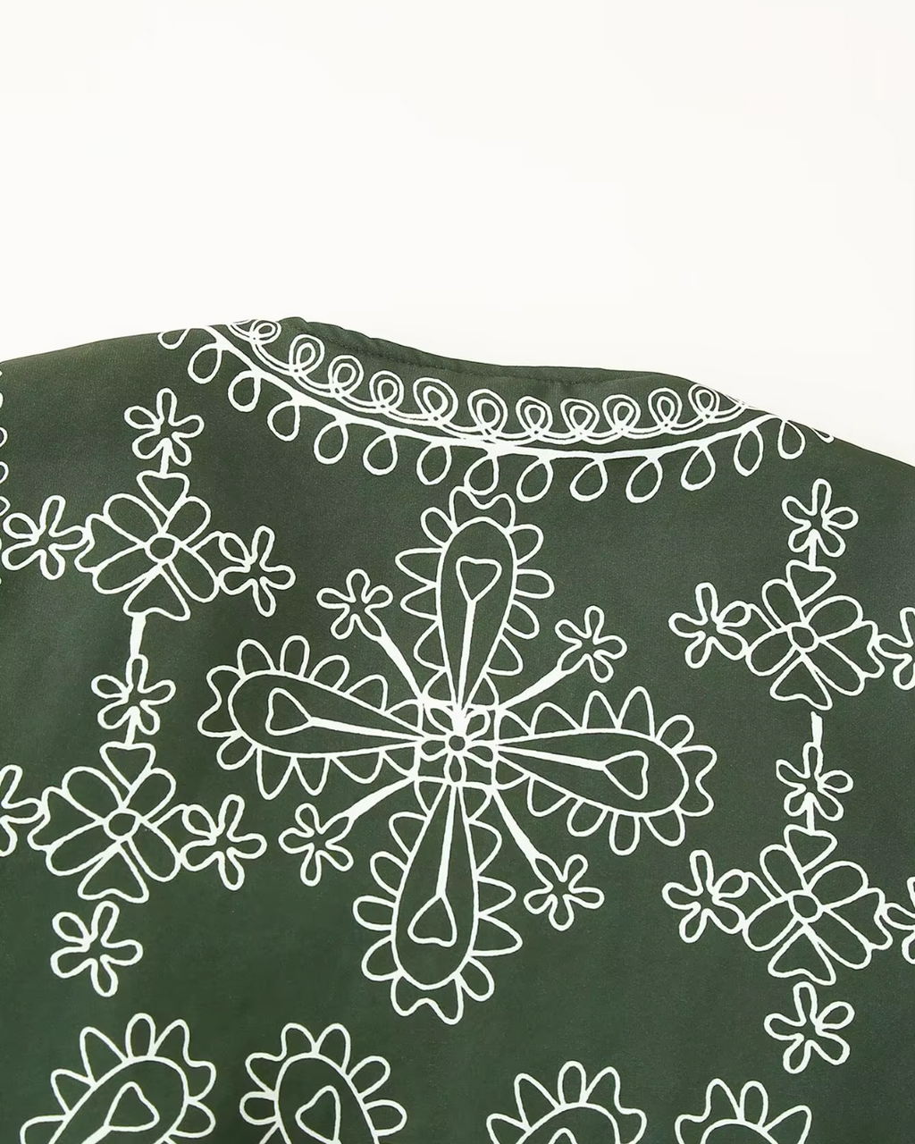 Modieuze Klassieke Katoenen Jas met Stijlvolle Print voor Dames