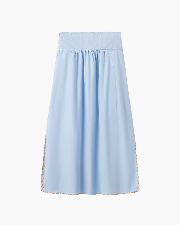 Elegante Korte Top En Rok Geborduurde Set voor Dames