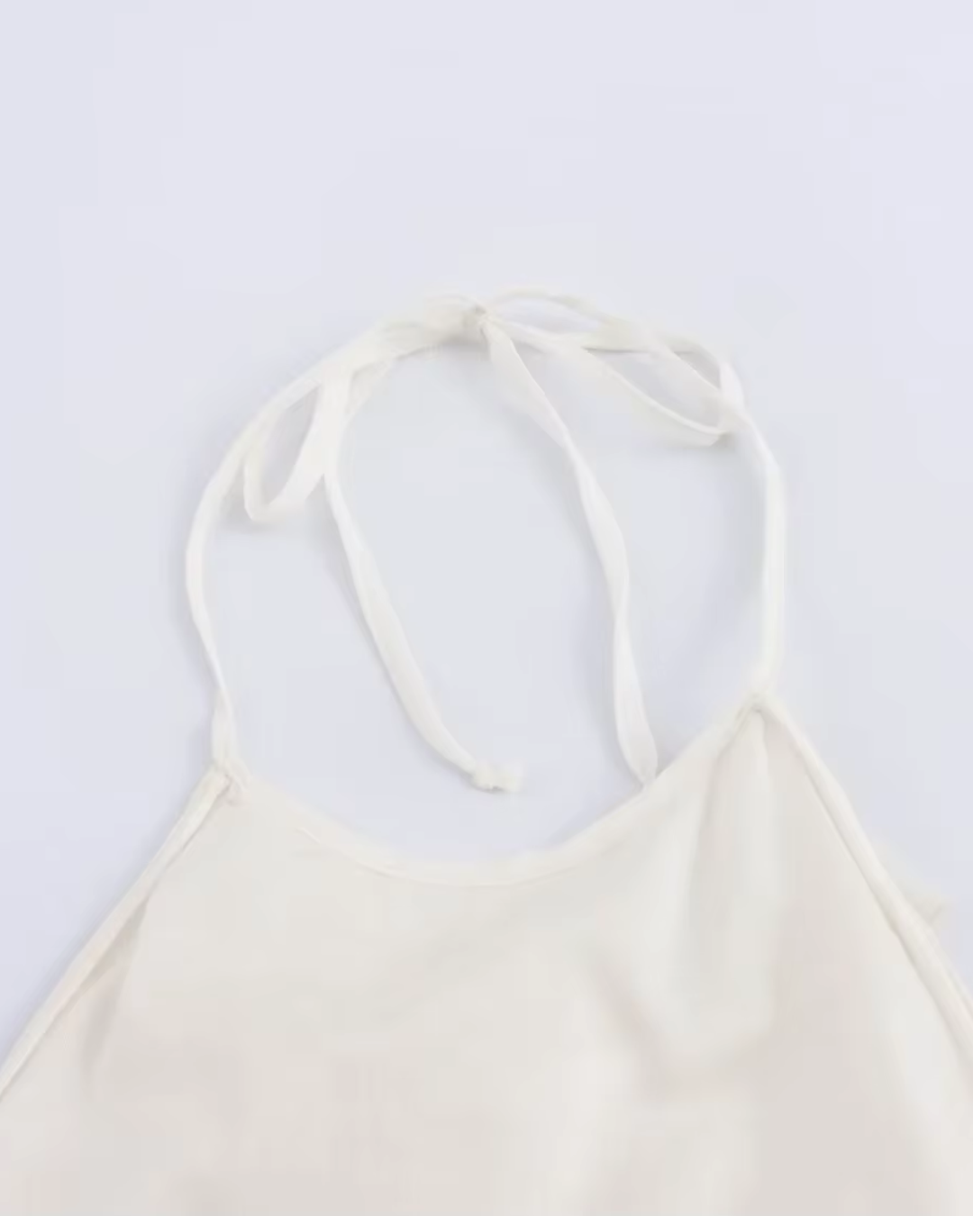 Haltertop met Ruches en Open Rug voor Dames