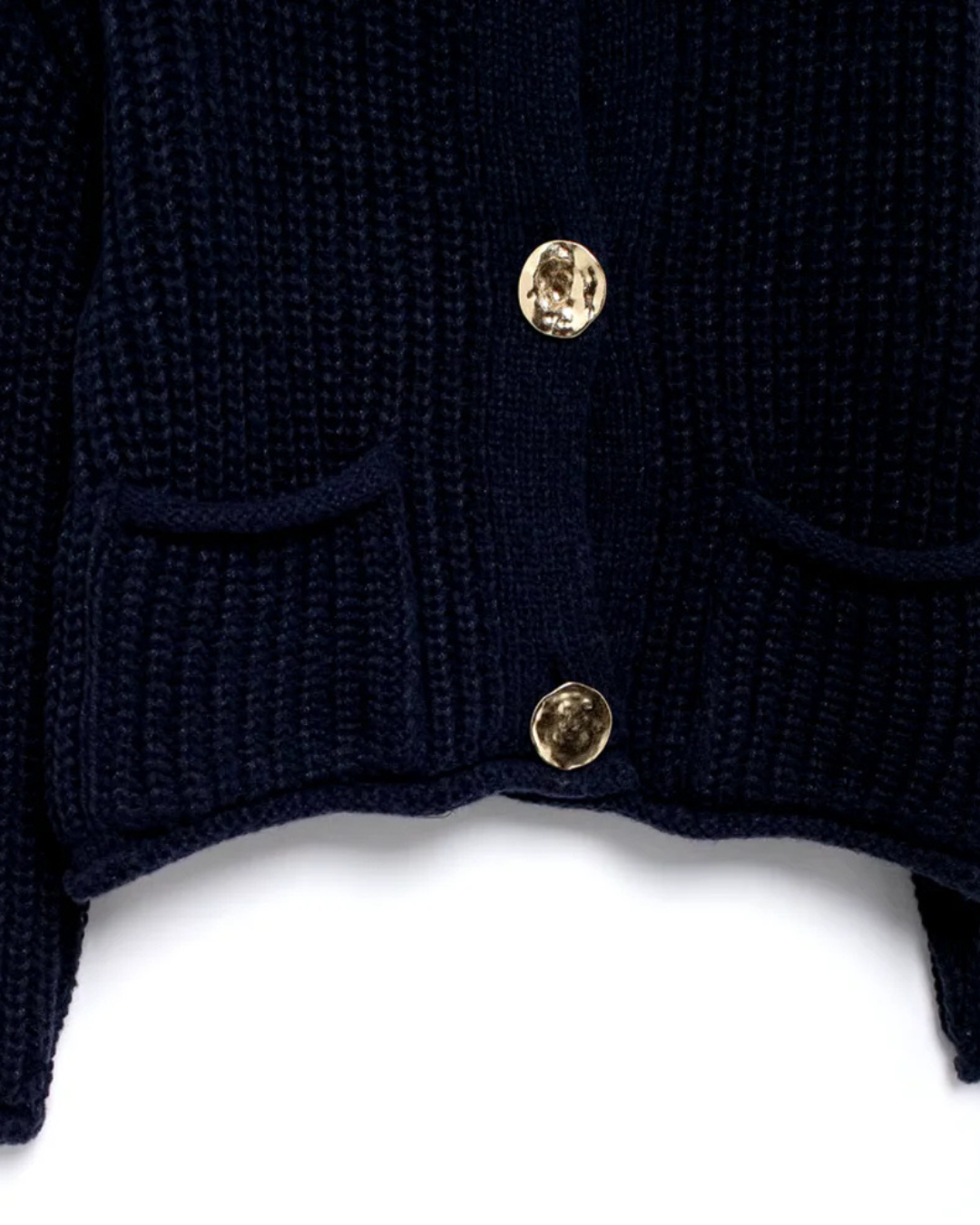 Elegante Gebreide Donkerblauwe Vest voor Dames