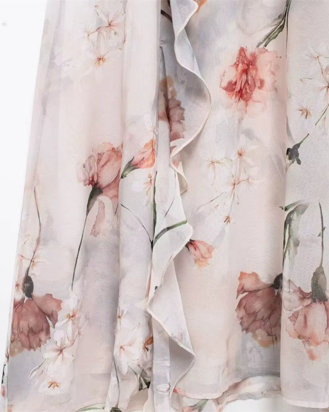 Zomerse Bloemenprint Midi Lange Jurk voor Dames