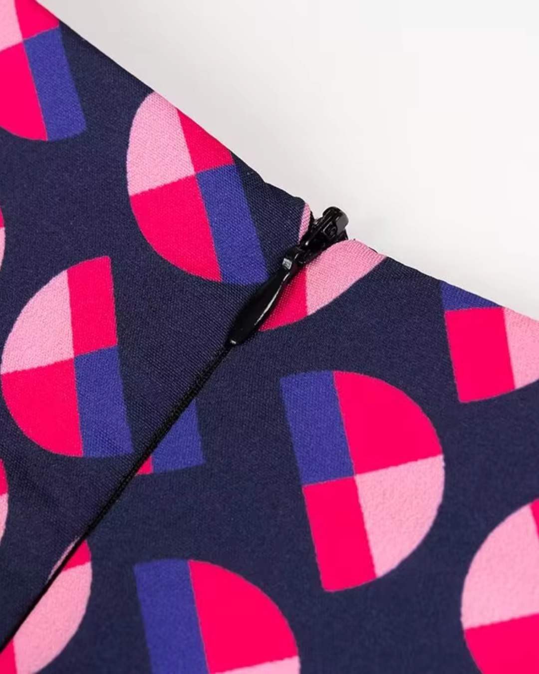 V-Hals Lange Jurk met Print en Zak voor Dames