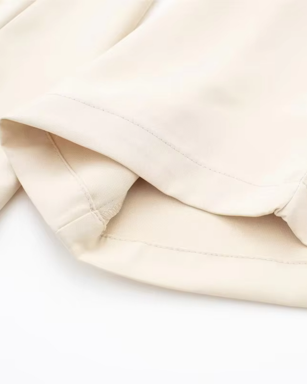 Elegante chique beige pantalon met wijde pijpen voor Dames