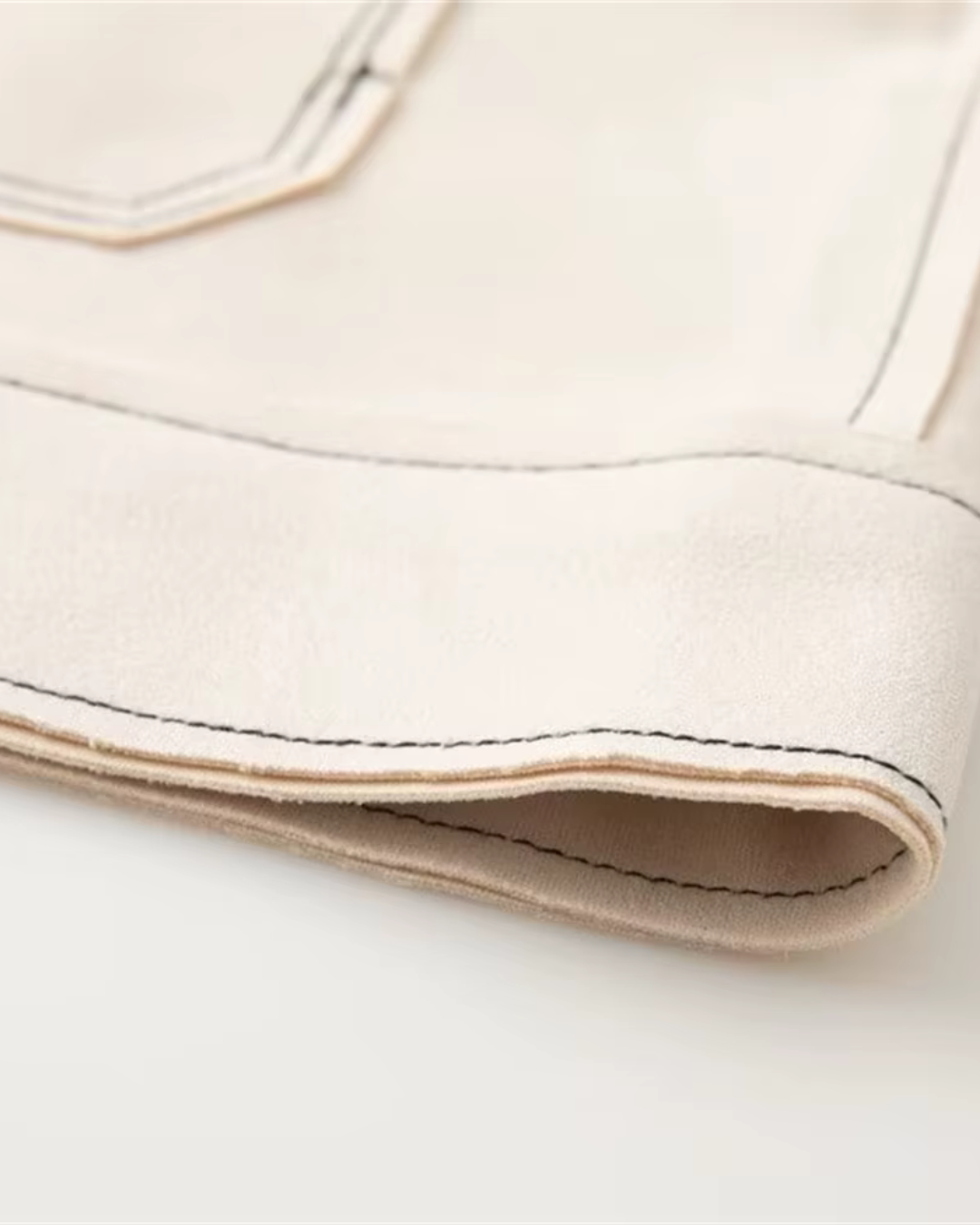 Stijlvolle Suède Look Jas met Kleurcontrast voor Dames