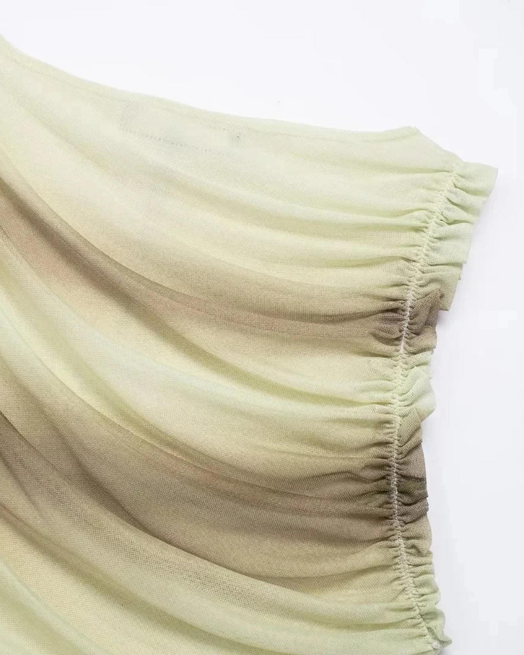 Mouwloze Tule Bodycon Midi Jurk met Ruches voor Dames