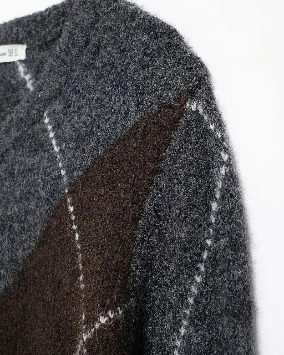 Elegante Geruite V-Hals Herfst Trui voor Dames