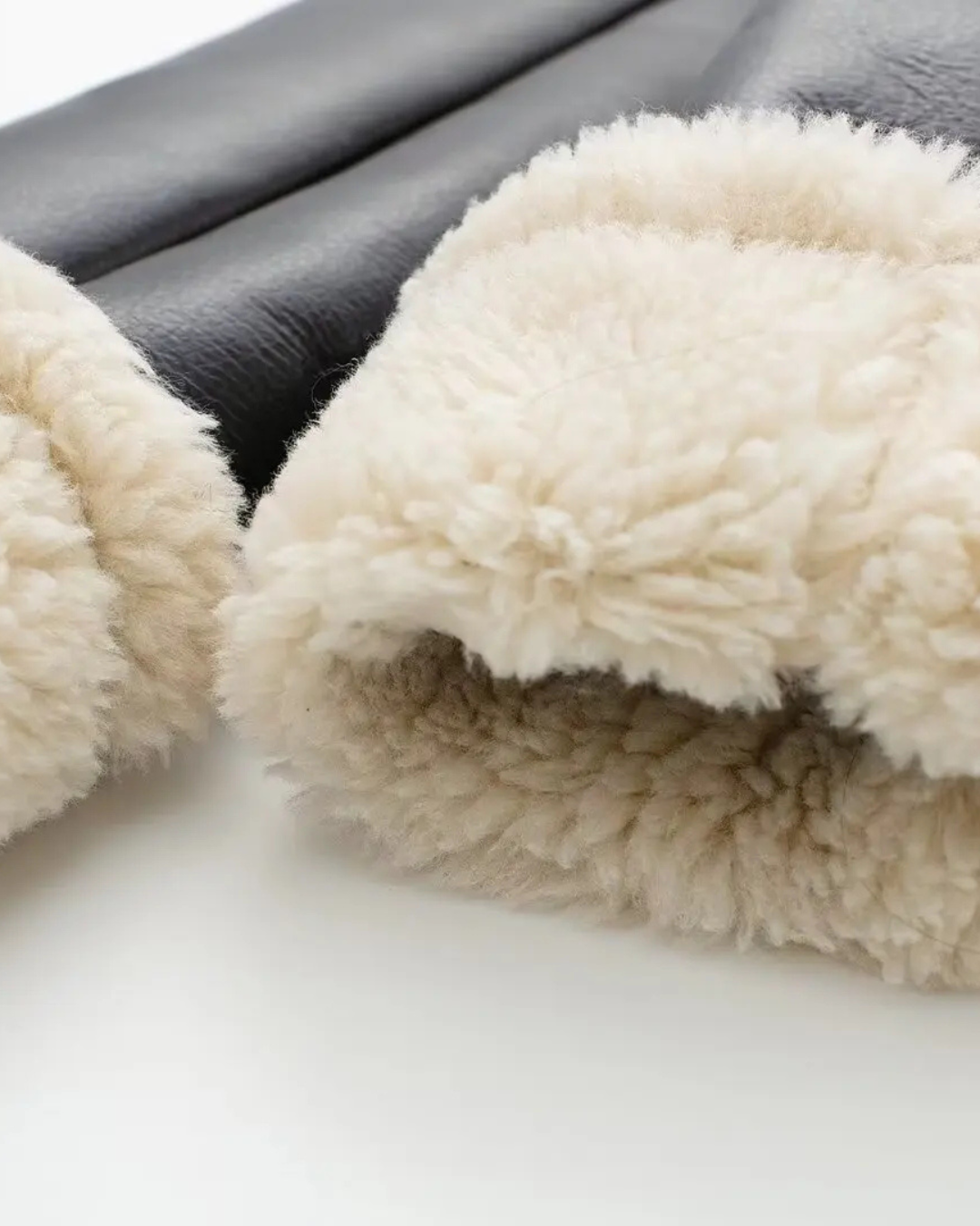 Vintage Kunstleren Jas met Revers en Lange Mouwen voor Dames